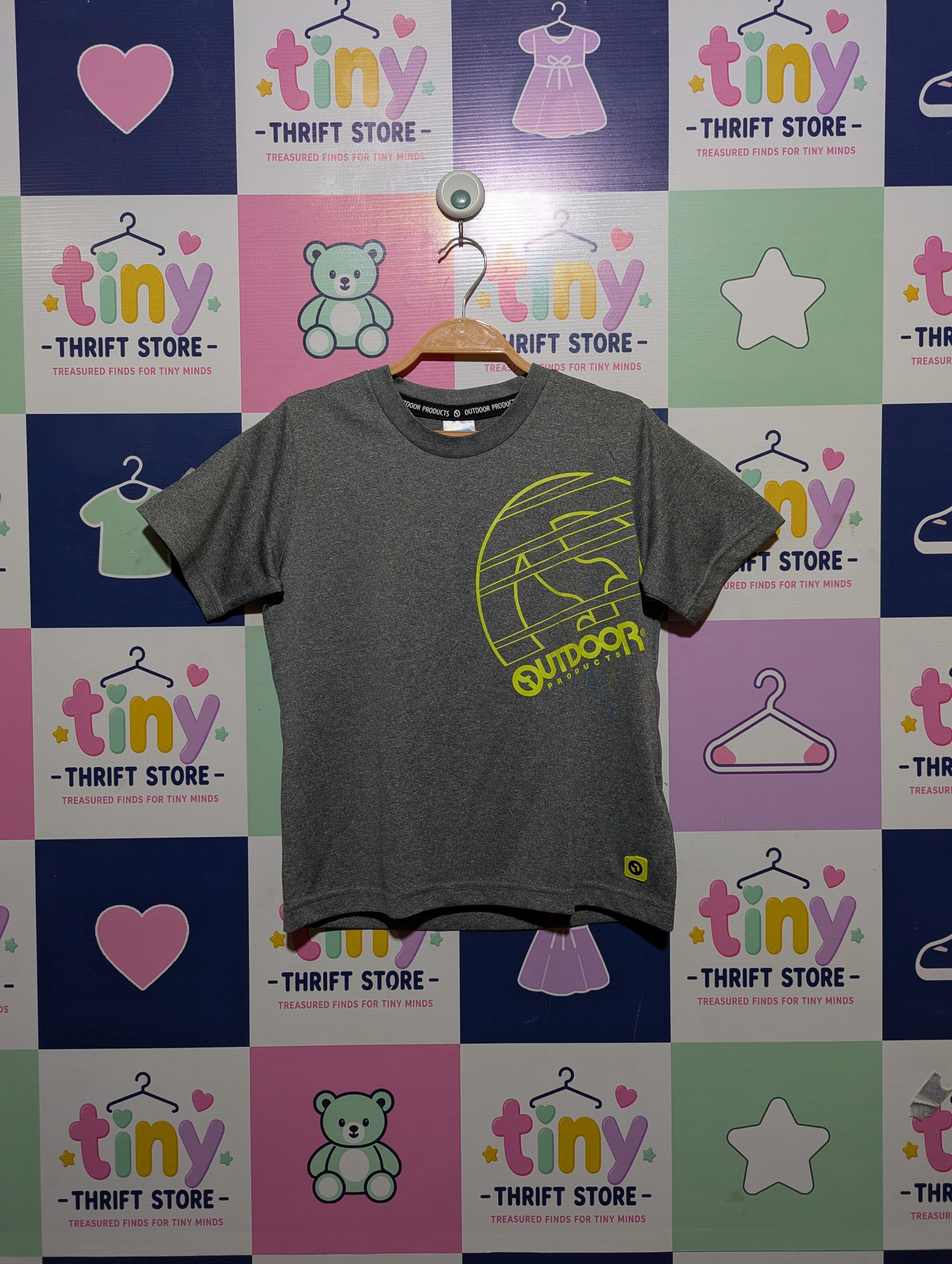 Outdoor Products Boys Grey "Adventure" Graphic T-Shirt - Size Estimated Age 9-10 Years AB2