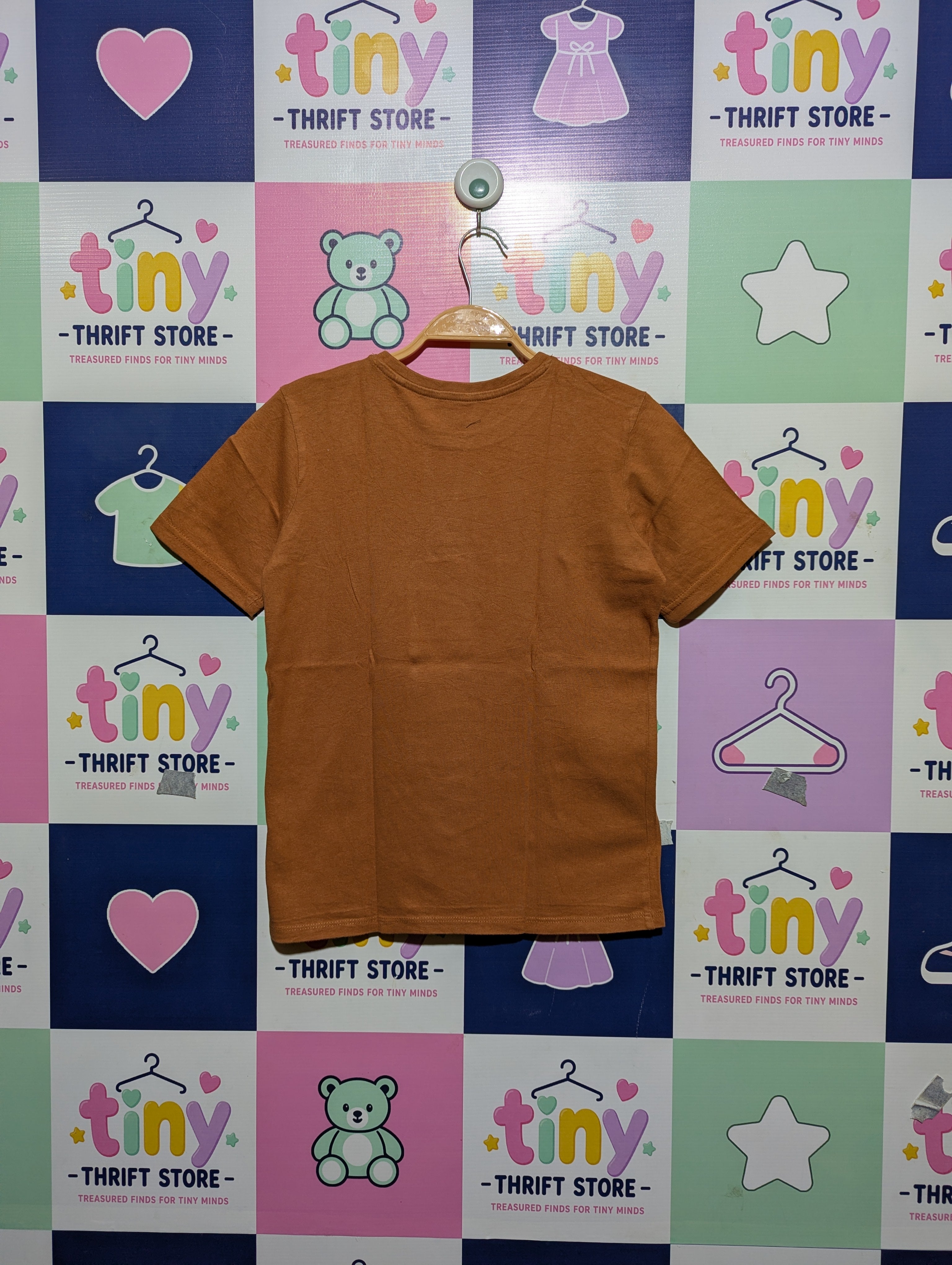 Sinsay Boys Brown "Time To Smash" Monster Truck Sequin Tee - Size Estimated Age 9-10 Years AB2