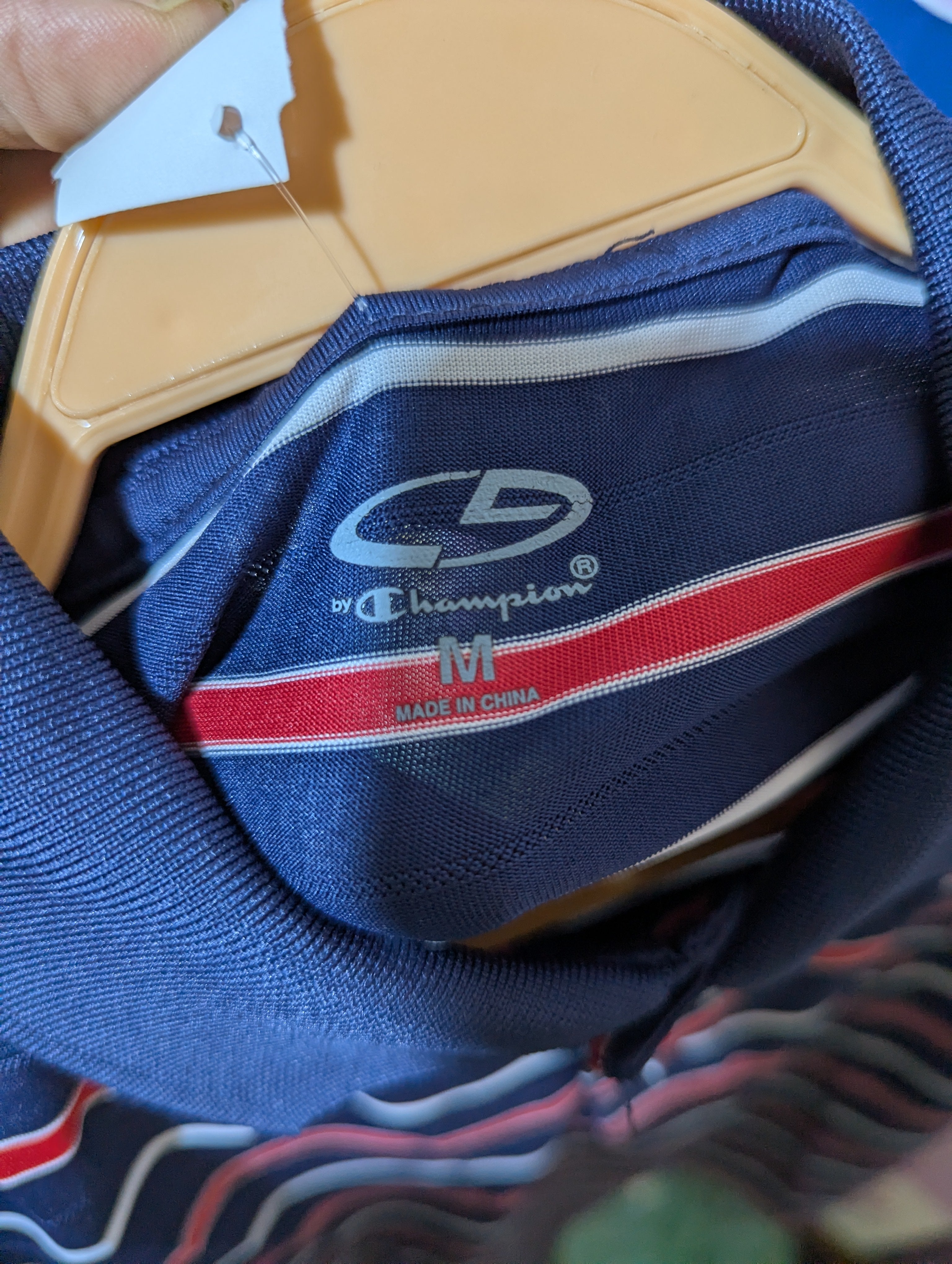 Champion Boys Navy Blue Striped Performance Polo - Size Estimated Age 8-10 Years AB2