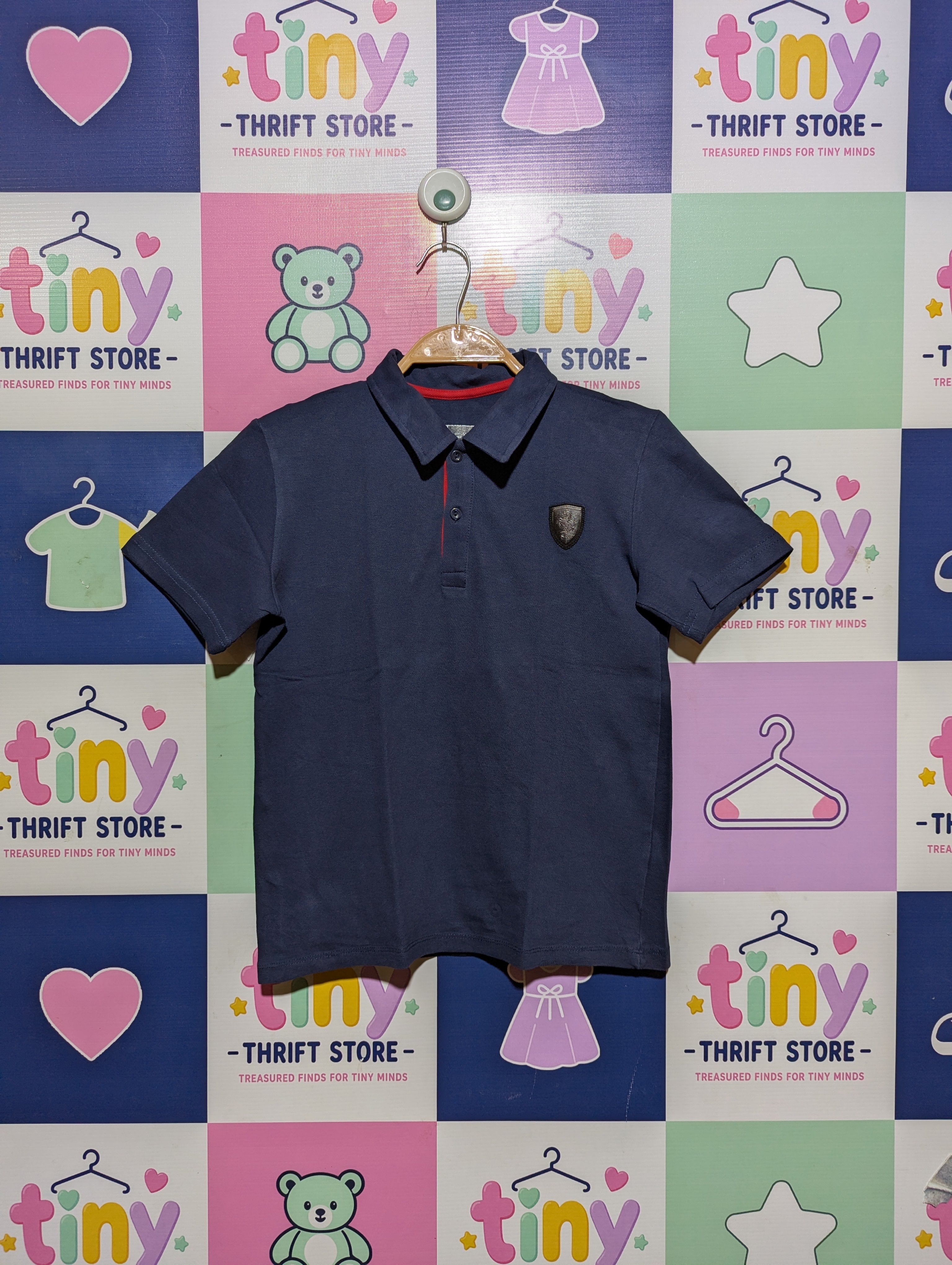 Ferrari Boys Navy Blue Official Product Polo Shirt - Size Estimated Age 10 Years AB2