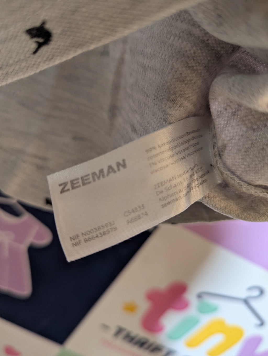 Zeeman Boys Heather Grey Mini-Shark Print Short Sleeve Tee - Size 134/140 cm Estimated Age 8-10 Years AB2