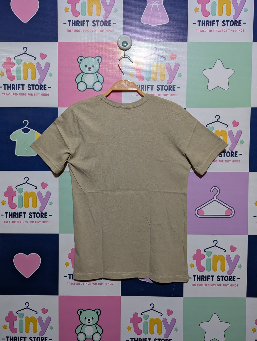 Primark Boys Beige "Everyday Optimist" Graphic Tee - Size 9-10 Years Estimated Age 9-10 Years AB2
