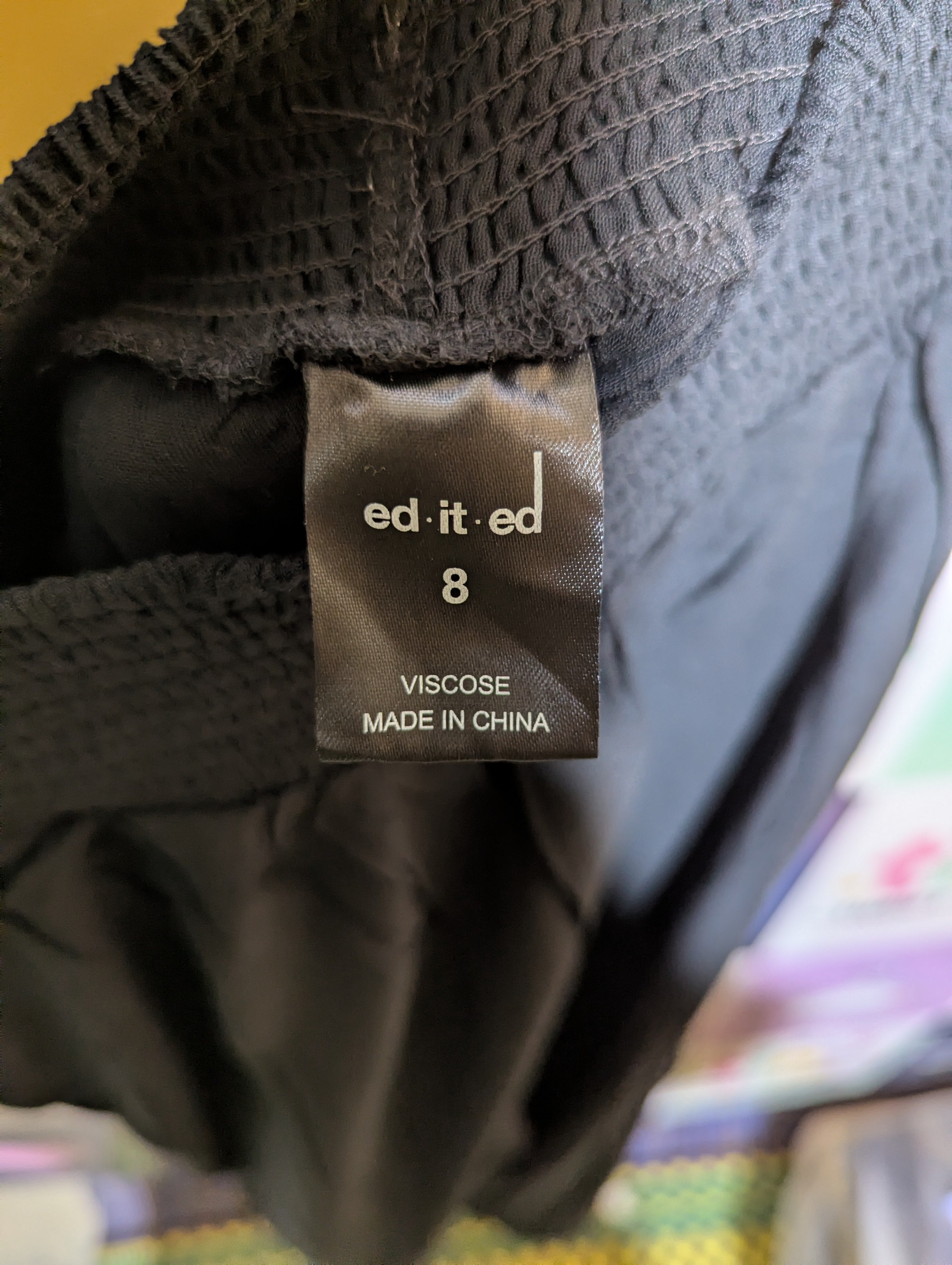 Girls Black "ed-it-ed" Wide-Leg Culotte Trousers - Size Estimated Age 8 Years AB2
