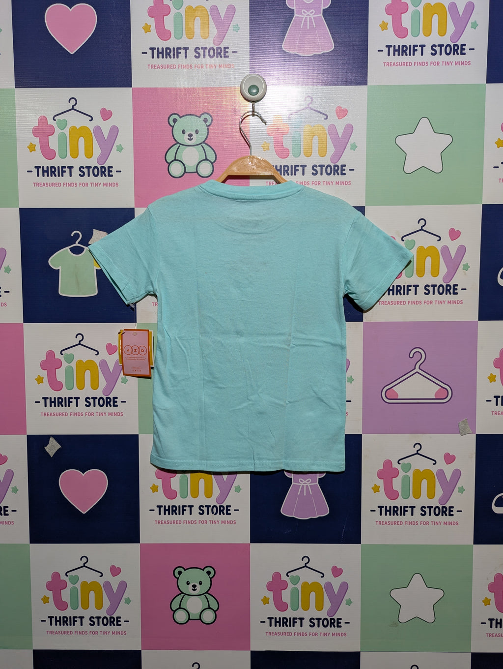 JZD Girls/Boys Light Blue "Spreading Our Cultura" Graphic Tee - Size Estimated Age 6Y AB2