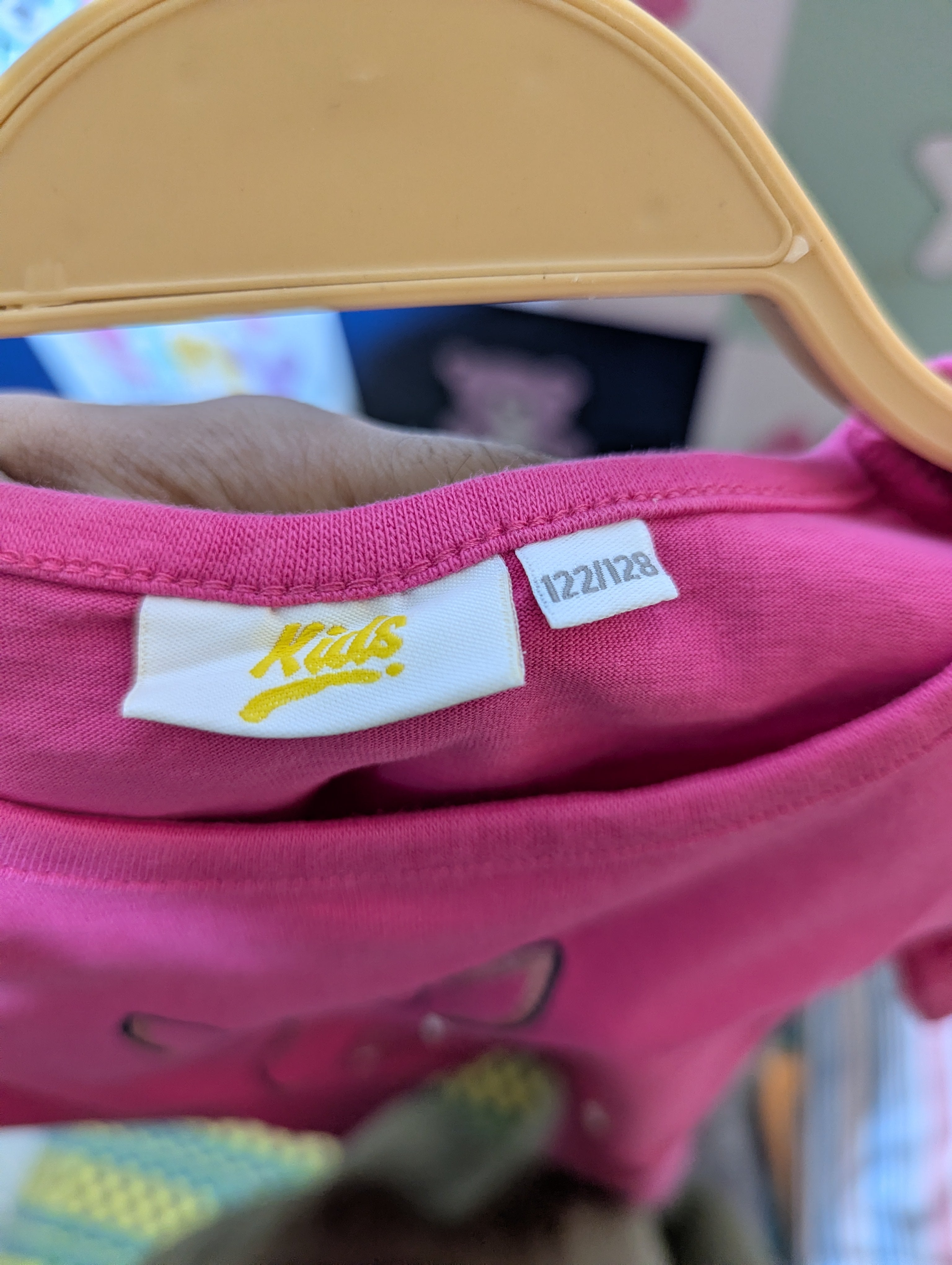 Kids Girls Fuchsia Pink "Always Together" Graphic Tee - Size 122/128 (Estimated Age 7-8 Years) AB2