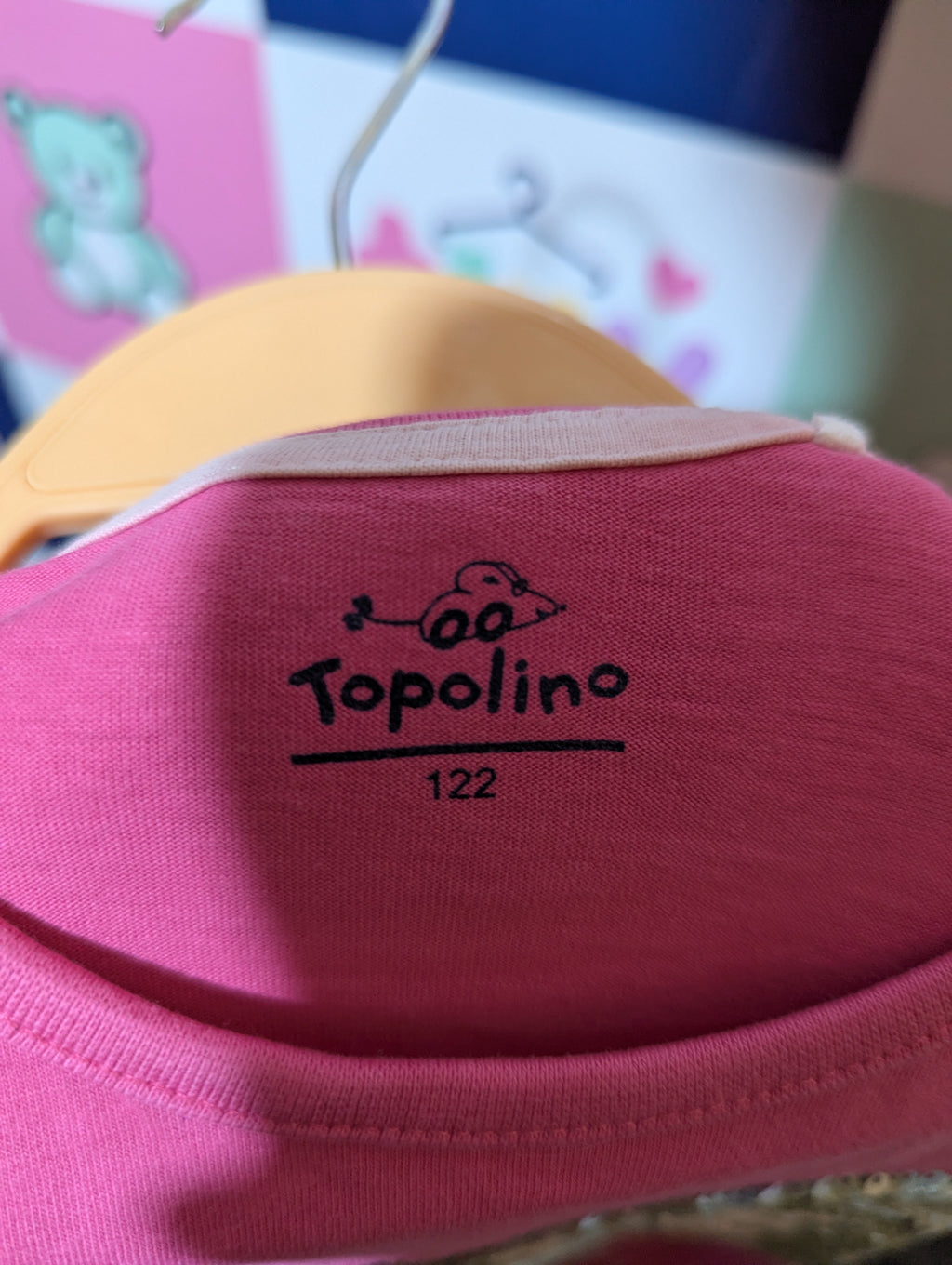 Topolino Girls Pink "LOVE" Sequin Graphic Tee - Size 122 (Estimated Age 6-7 Years) AB2