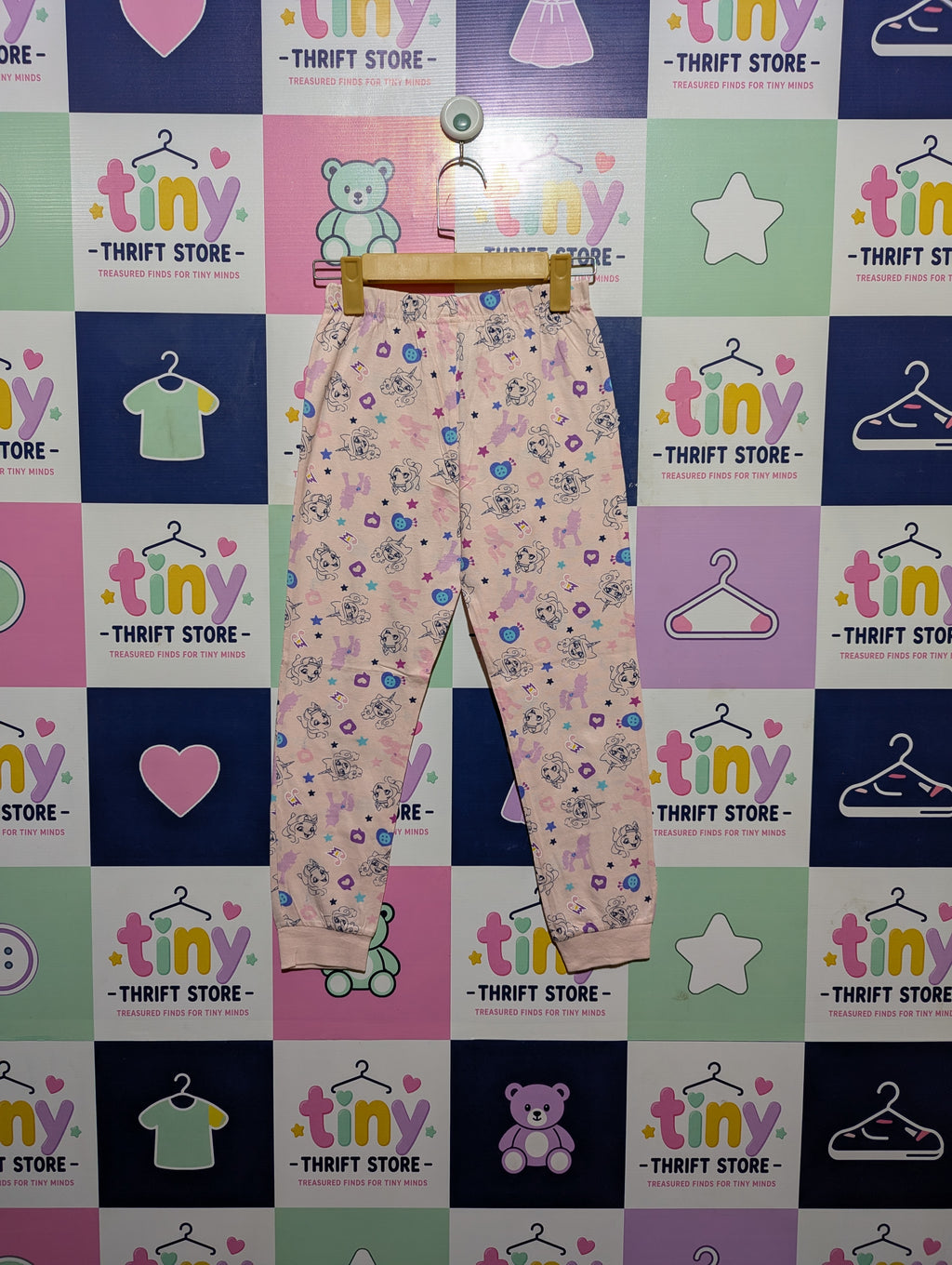 My Little Pony Girls Pastel Pink "Character Collage" Print Joggers - Size 122/128cm Estimated Age 7-8 Years AB2