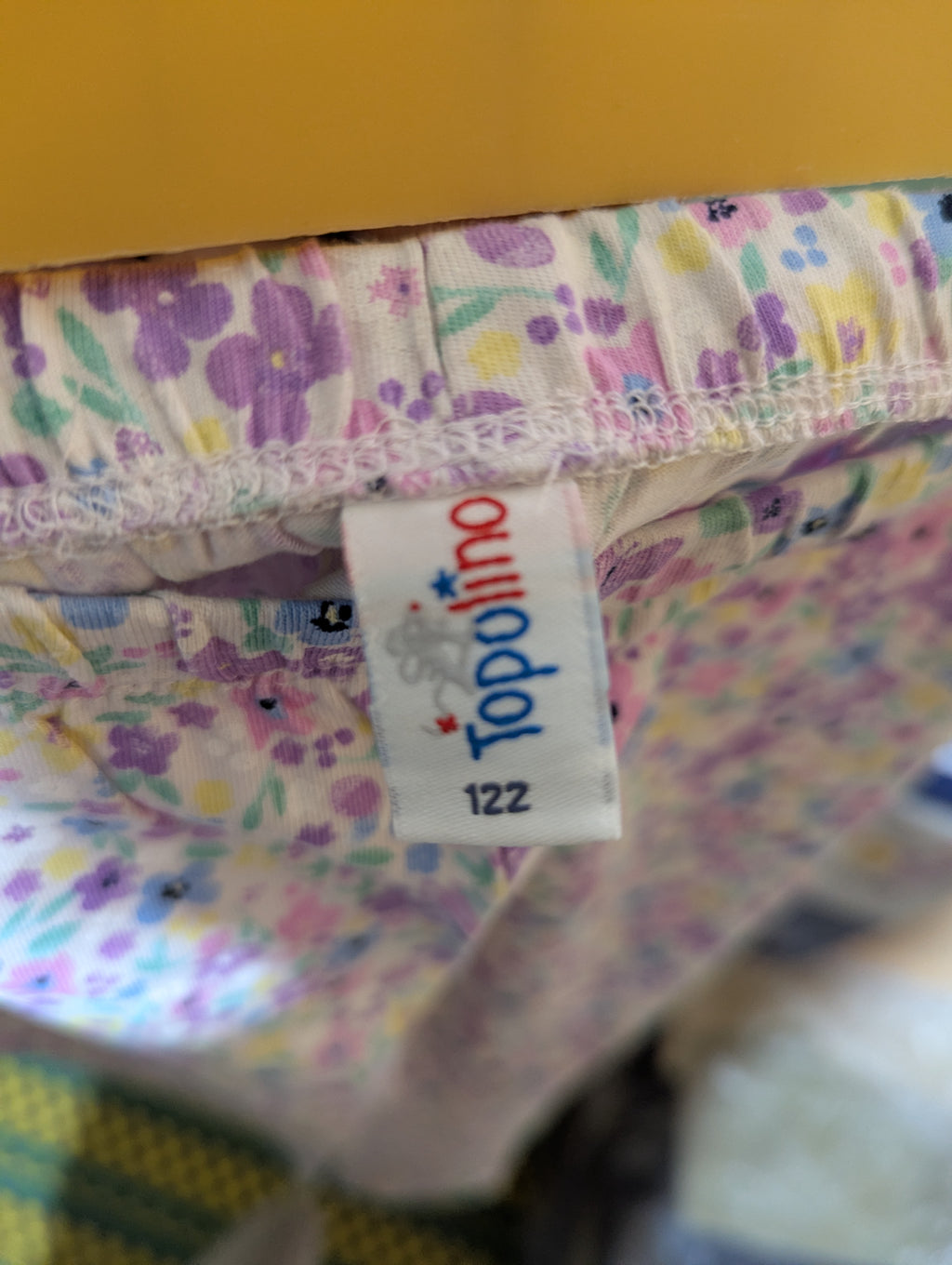 Topolino Girls White "Floral Garden" Print Stretch Leggings - Size 122 CM Estimated Age 6-7 Years AB2
