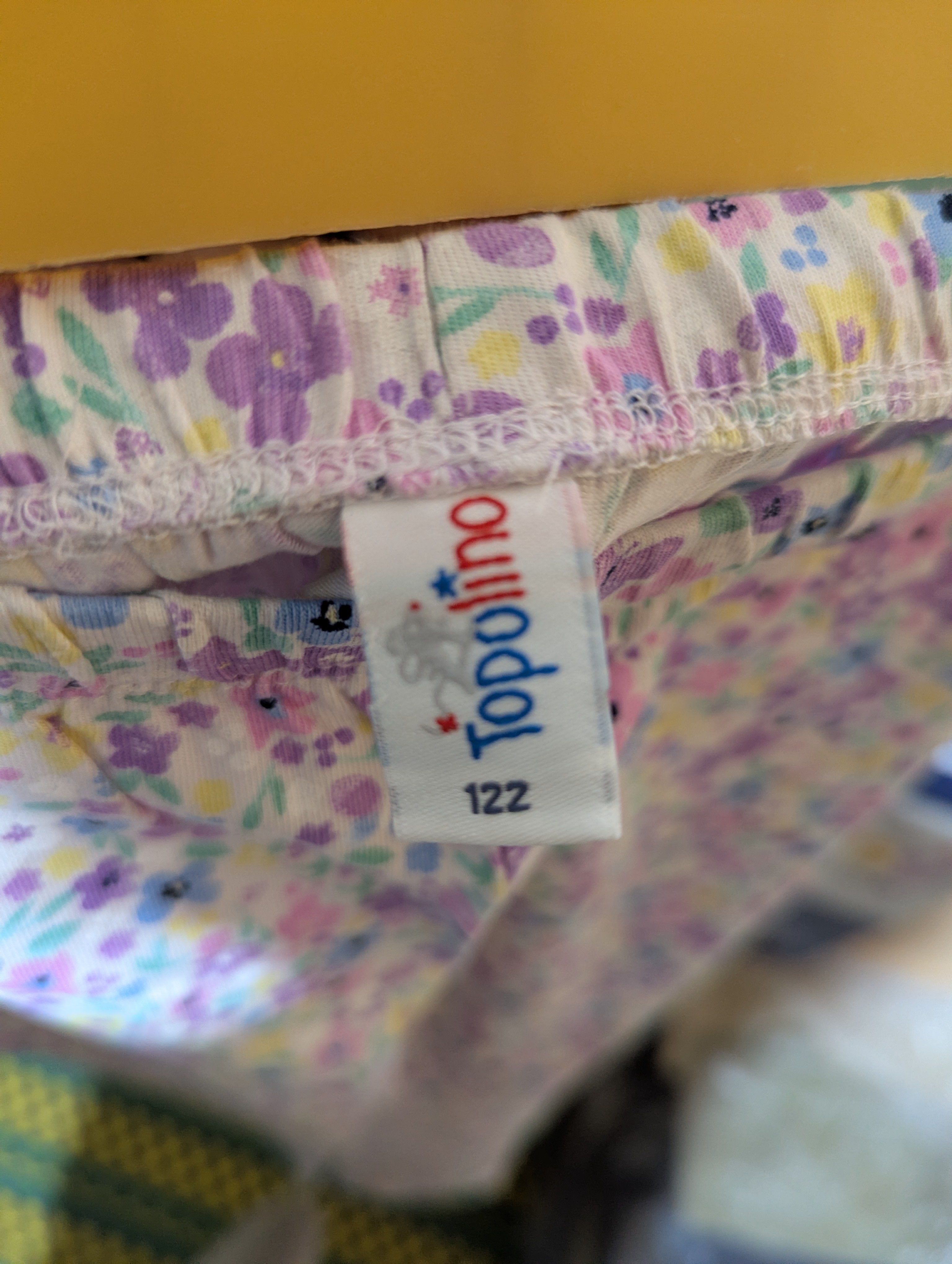 Topolino Girls White "Floral Garden" Print Stretch Leggings - Size 122 CM Estimated Age 6-7 Years AB2