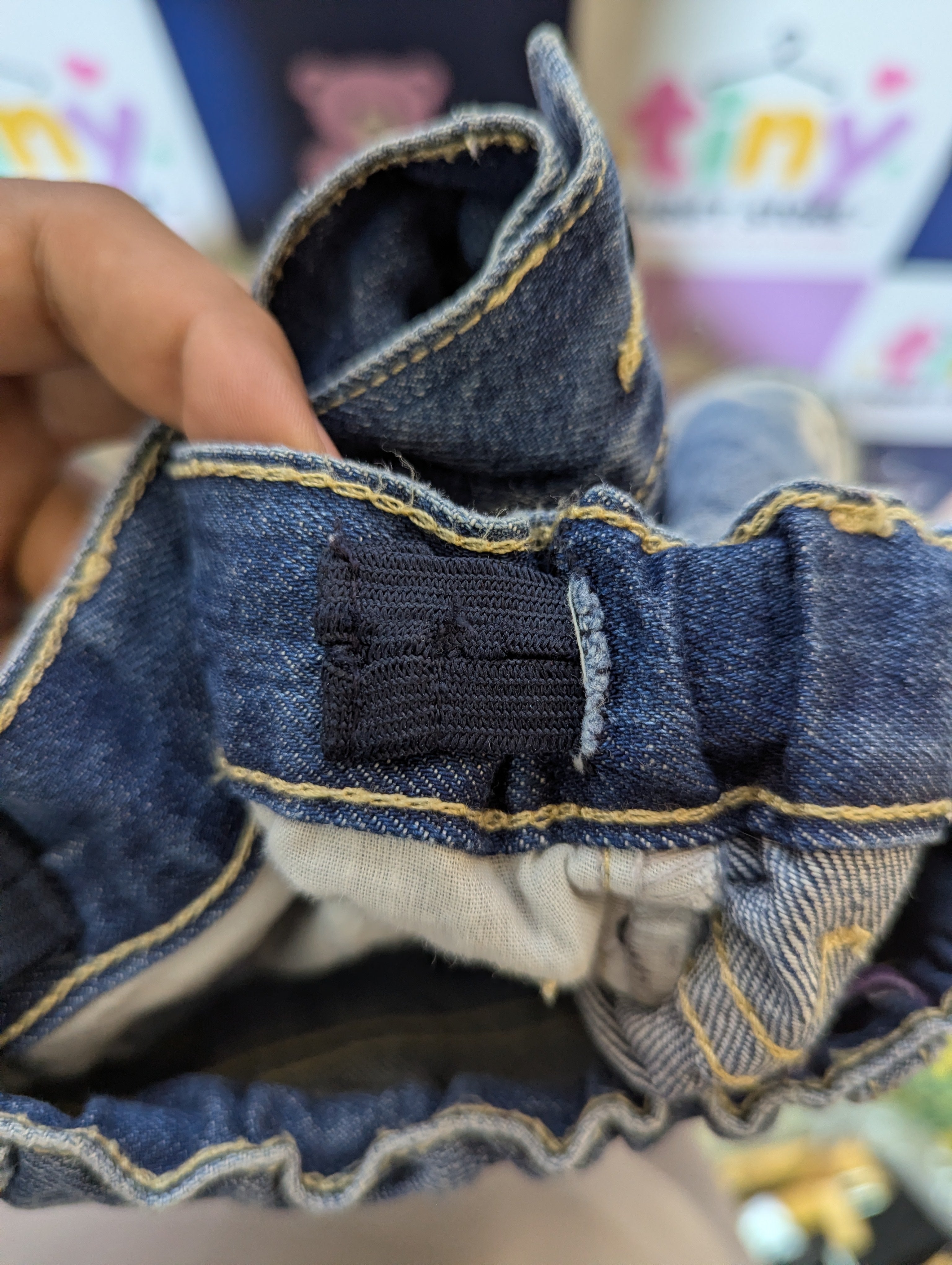 F&F Girls Blue "Floral Embroidery" Denim Shorts - Size 7-8 Years Estimated Age 7-8 Years AB2
