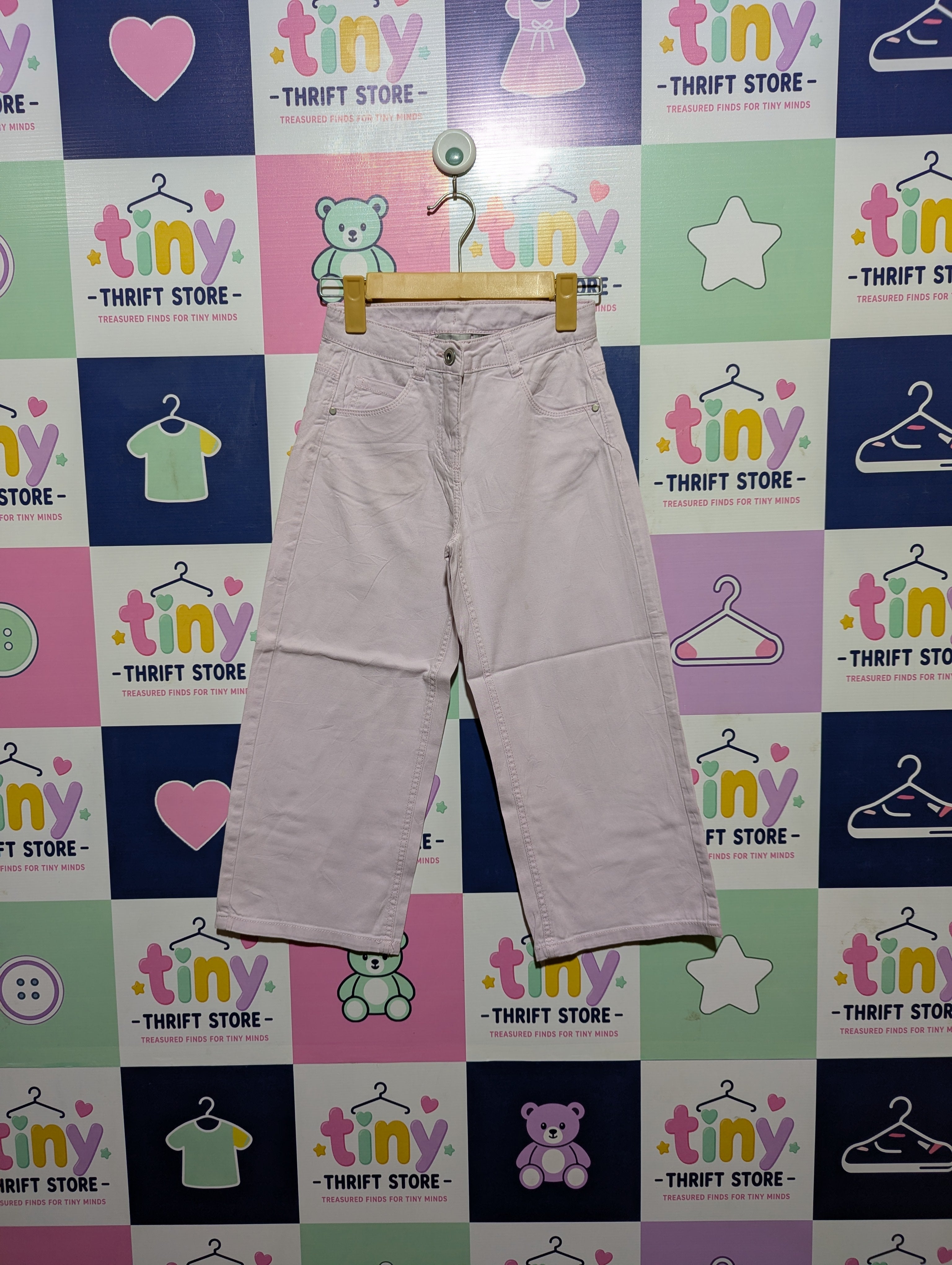 Alive Girls Pastel Lilac Wide-Leg Pants - Size 134 CM Estimated Age 9 Years AB2