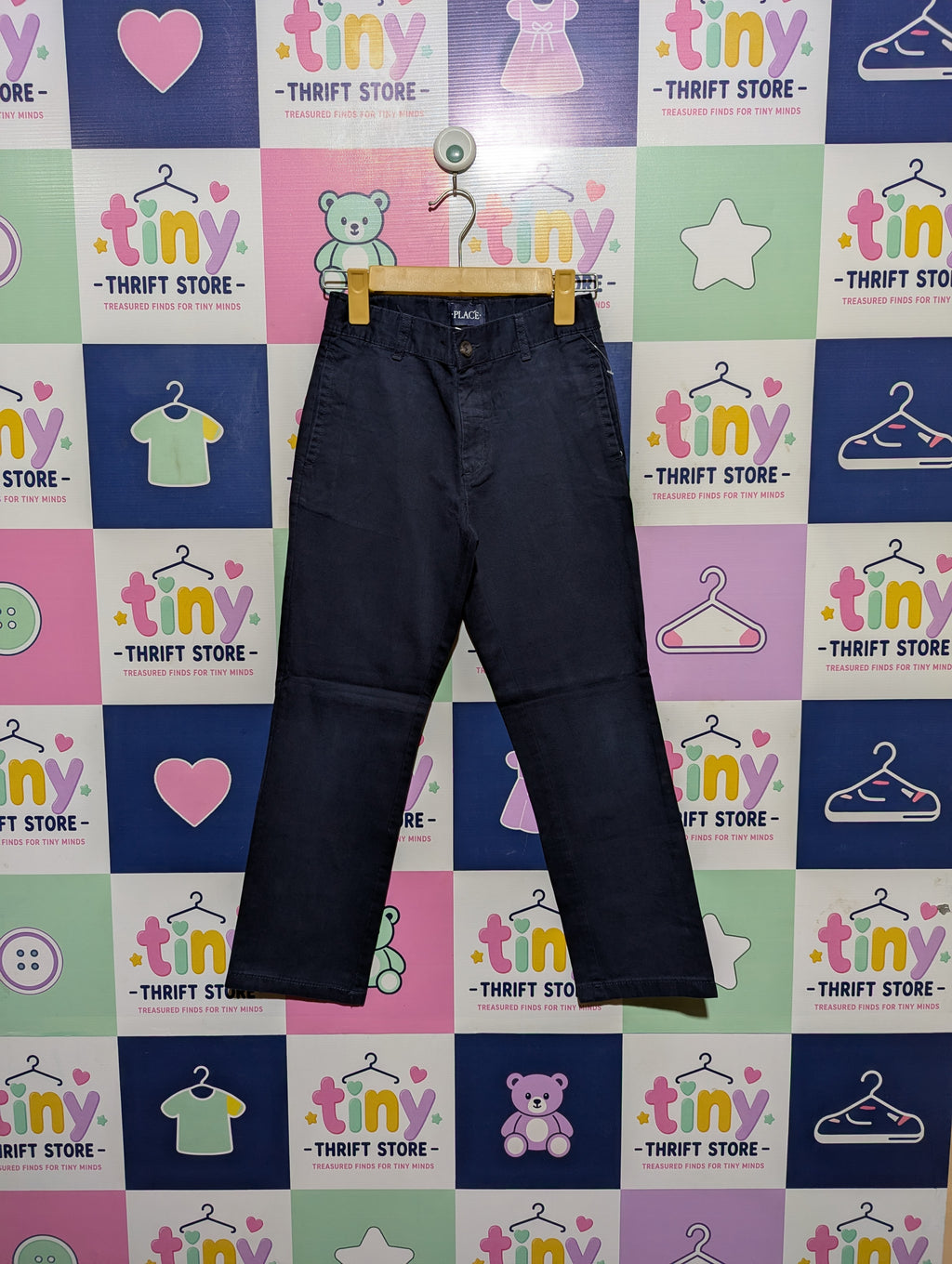 The Children's Place Boys Navy Blue Classic Chino Pants - Size 8 (Estimated Age 8 Years) AB2
