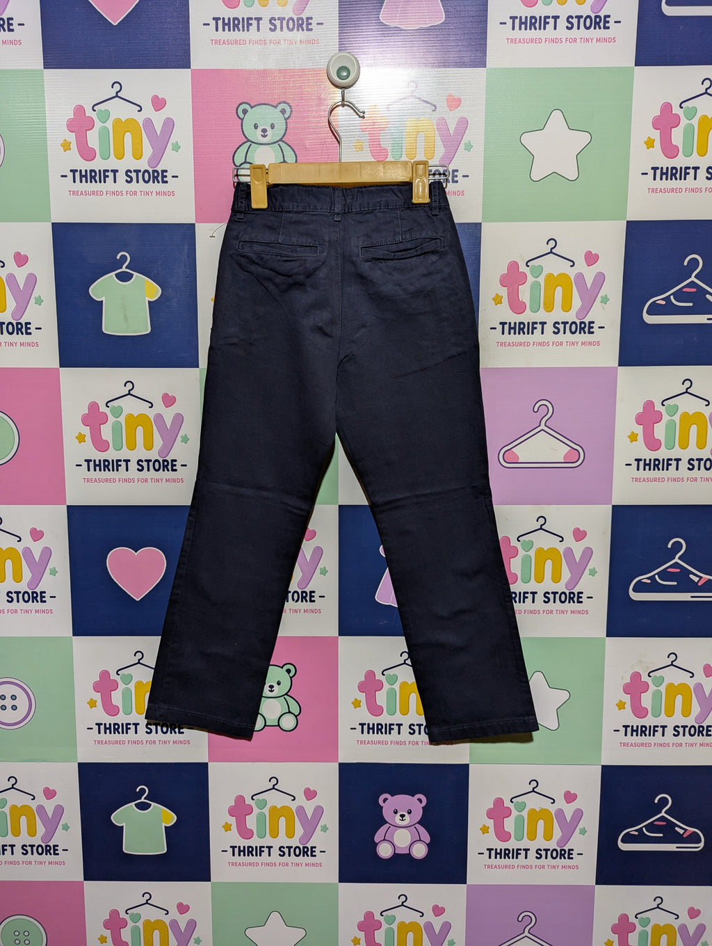 The Children's Place Boys Navy Blue Classic Chino Pants - Size 8 (Estimated Age 8 Years) AB2