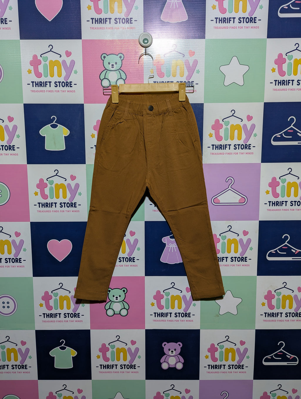 Devirock Boys Mustard Yellow Casual Pants - Size 120 (Estimated Age 6-7 Years) AB2