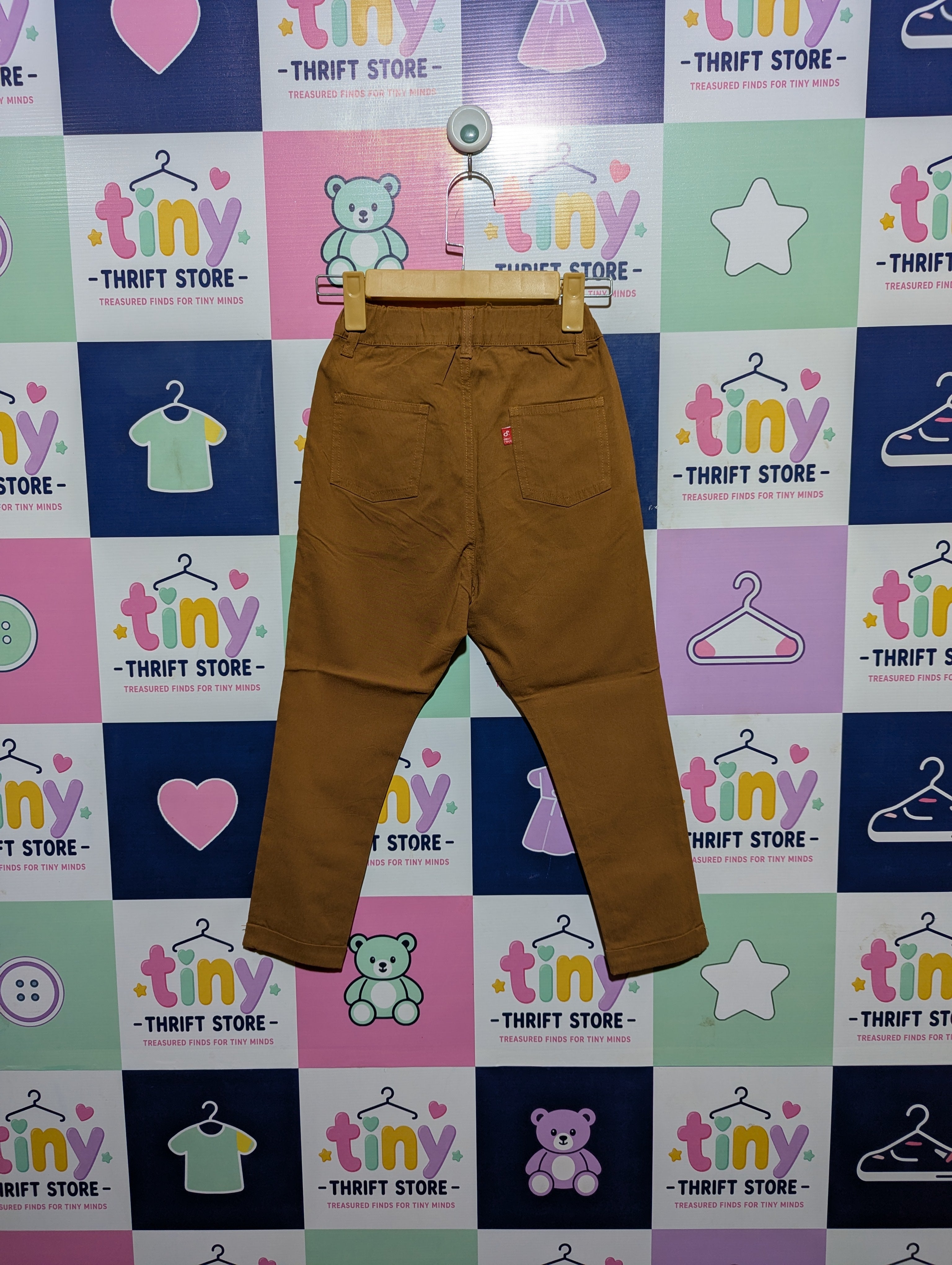 Devirock Boys Mustard Yellow Casual Pants - Size 120 (Estimated Age 6-7 Years) AB2