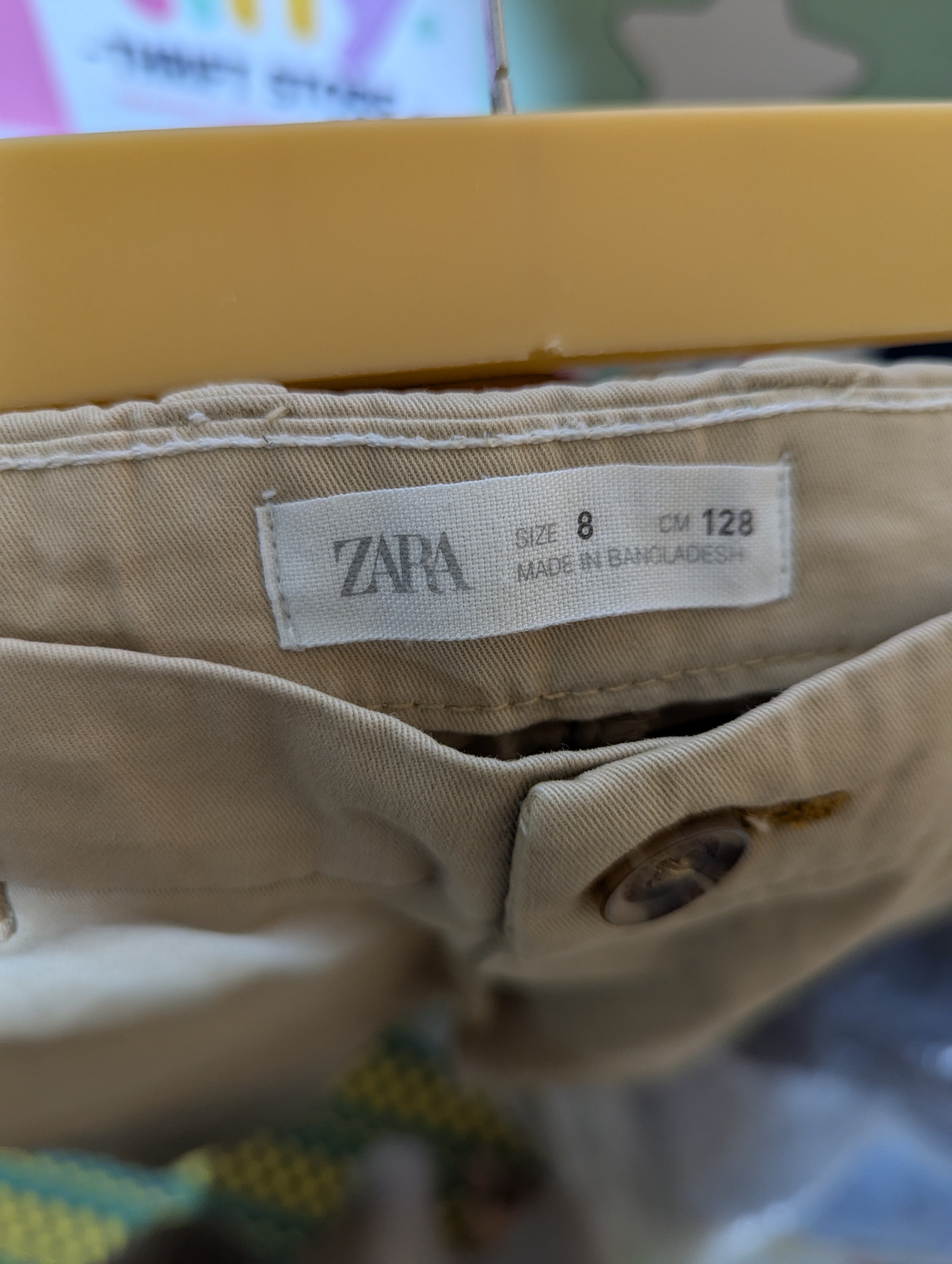 Boys Tan Casual Trousers - Size 130 (Estimated Age 7-9 Years) AB2