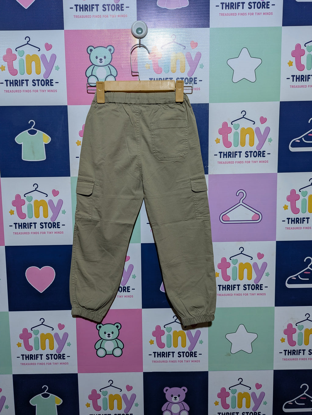 TopTen Kids Boys Khaki Cargo Jogger Pants - Size 120 (Estimated Age 6-7 Years) AB2