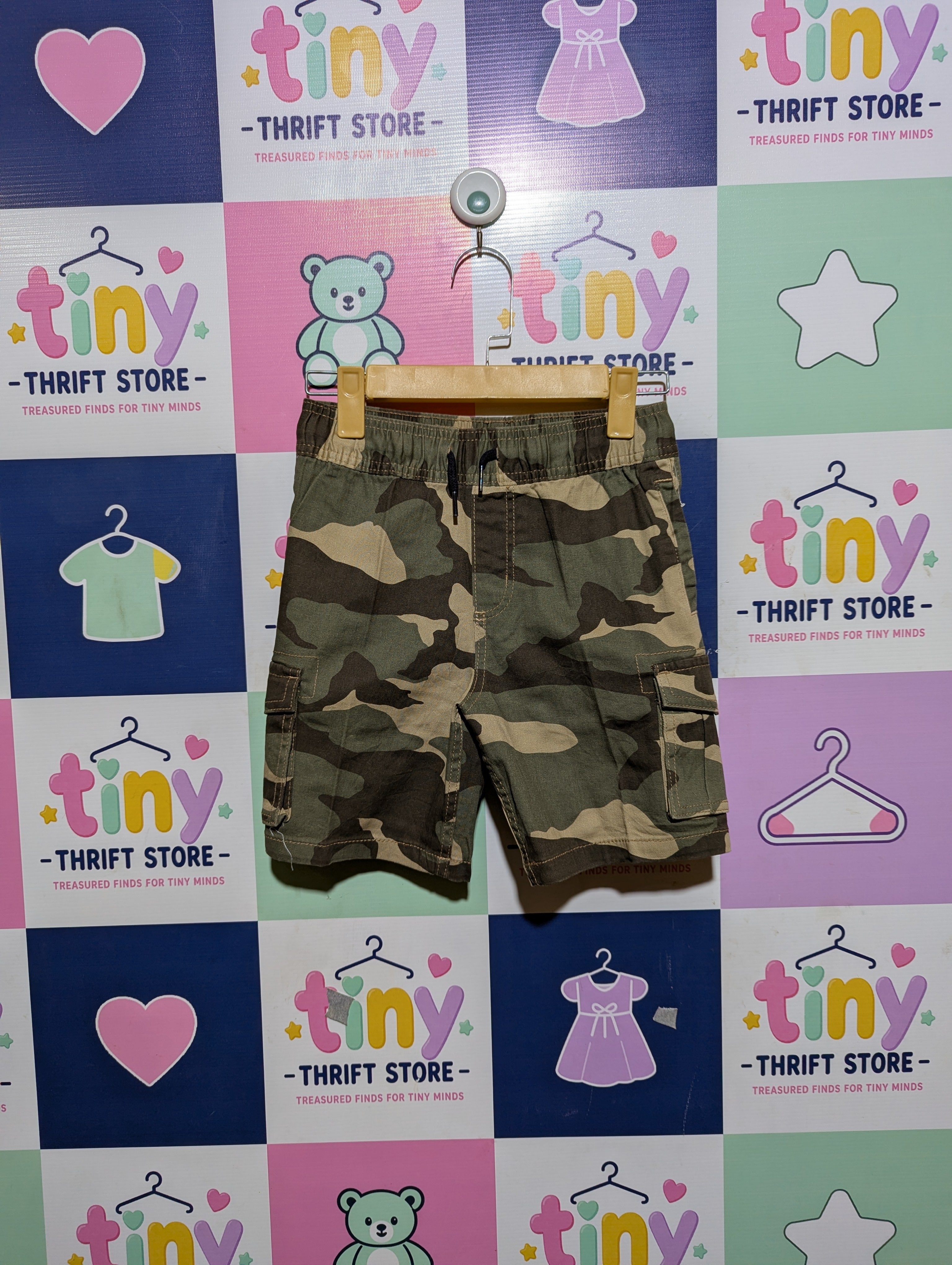 Wonder Nation Boys Camouflage Cargo Shorts - Size M (8) (Estimated Age 7-8 Years) AB2