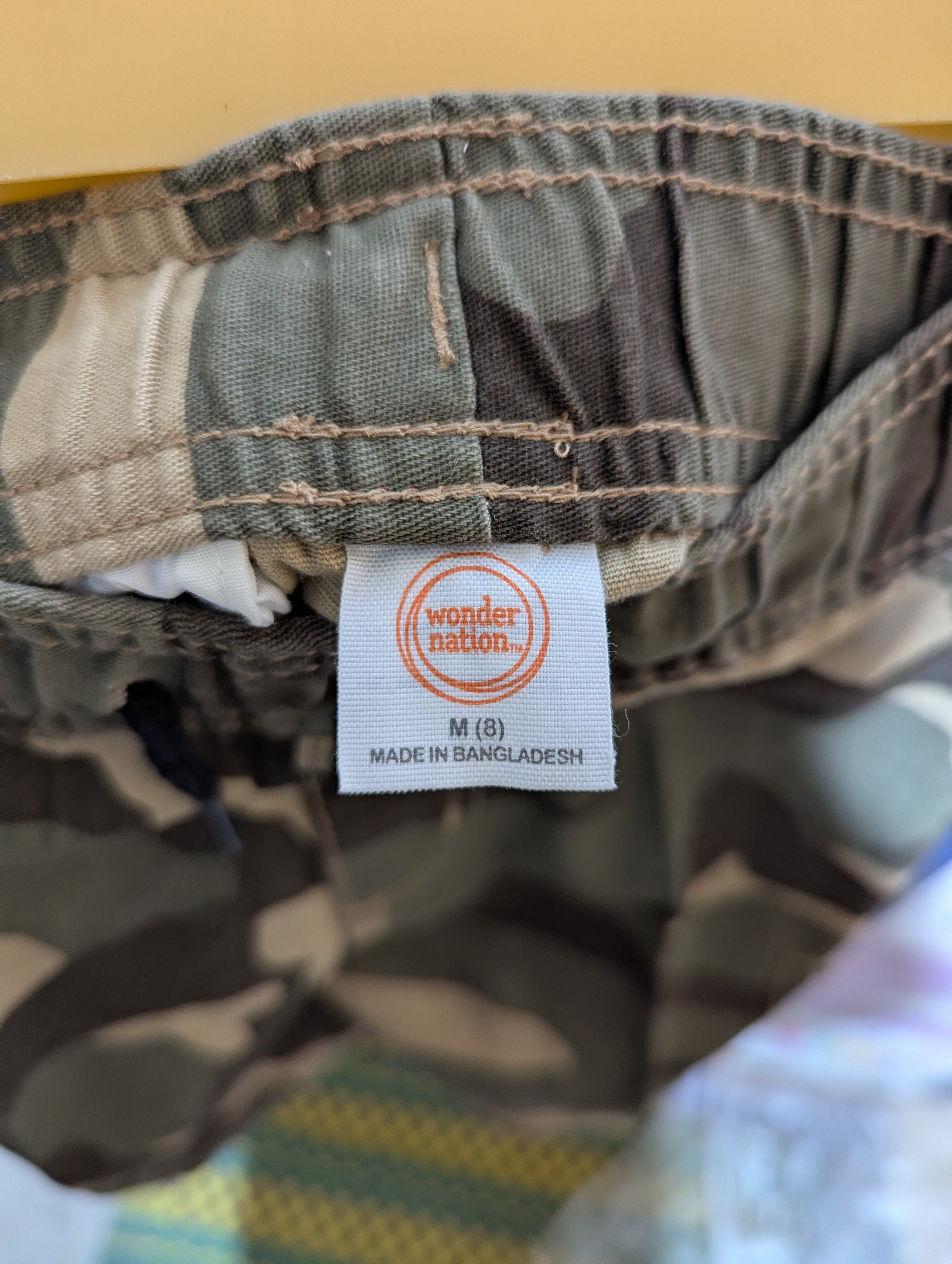 Wonder Nation Boys Camouflage Cargo Shorts - Size M (8) (Estimated Age 7-8 Years) AB2