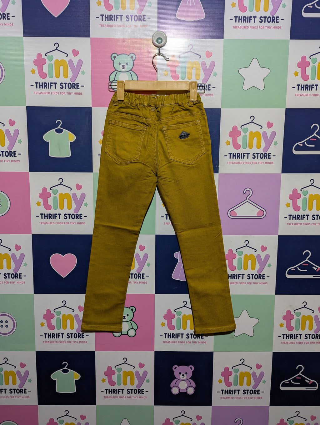 Unbranded Boys Mustard Yellow Casual Pants - Size 130 CM (Estimated Age 7-8 Years) AB2