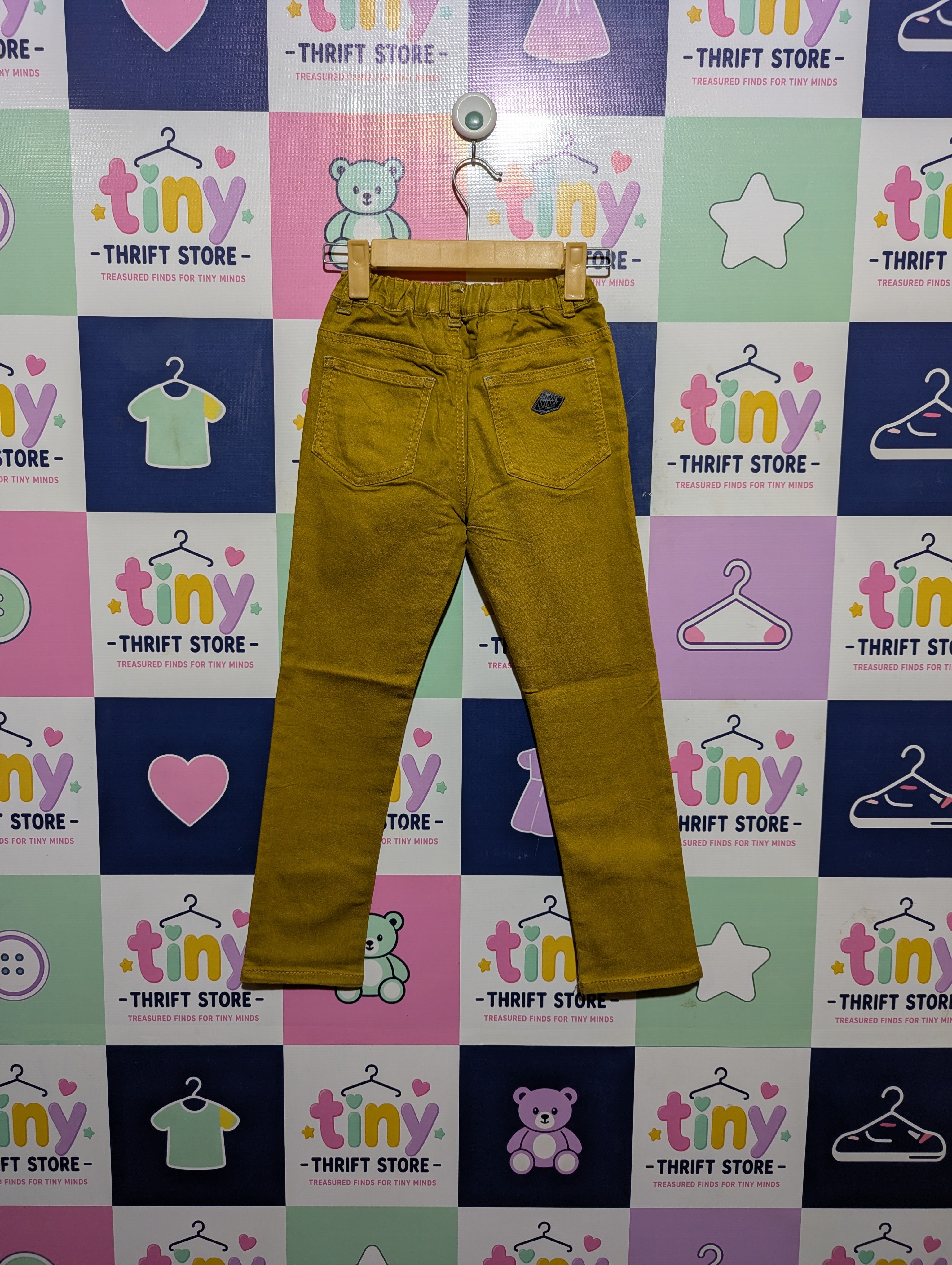 Unbranded Boys Mustard Yellow Casual Pants - Size 130 CM (Estimated Age 7-8 Years) AB2