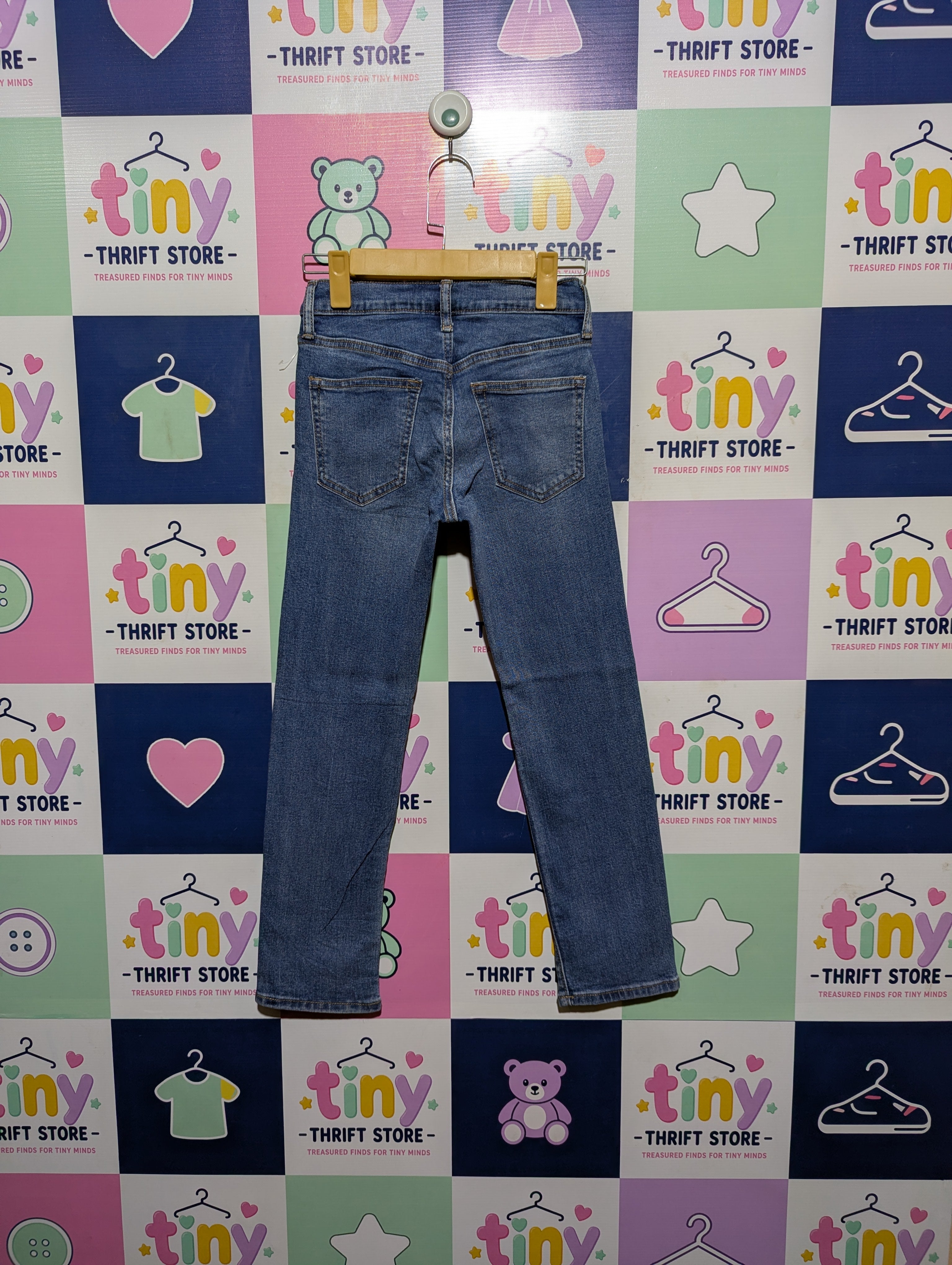 Old Navy Boys Medium Wash Skinny "Built-In Flex" Jeans - Size 8, Estimated Age 8 Years AB2