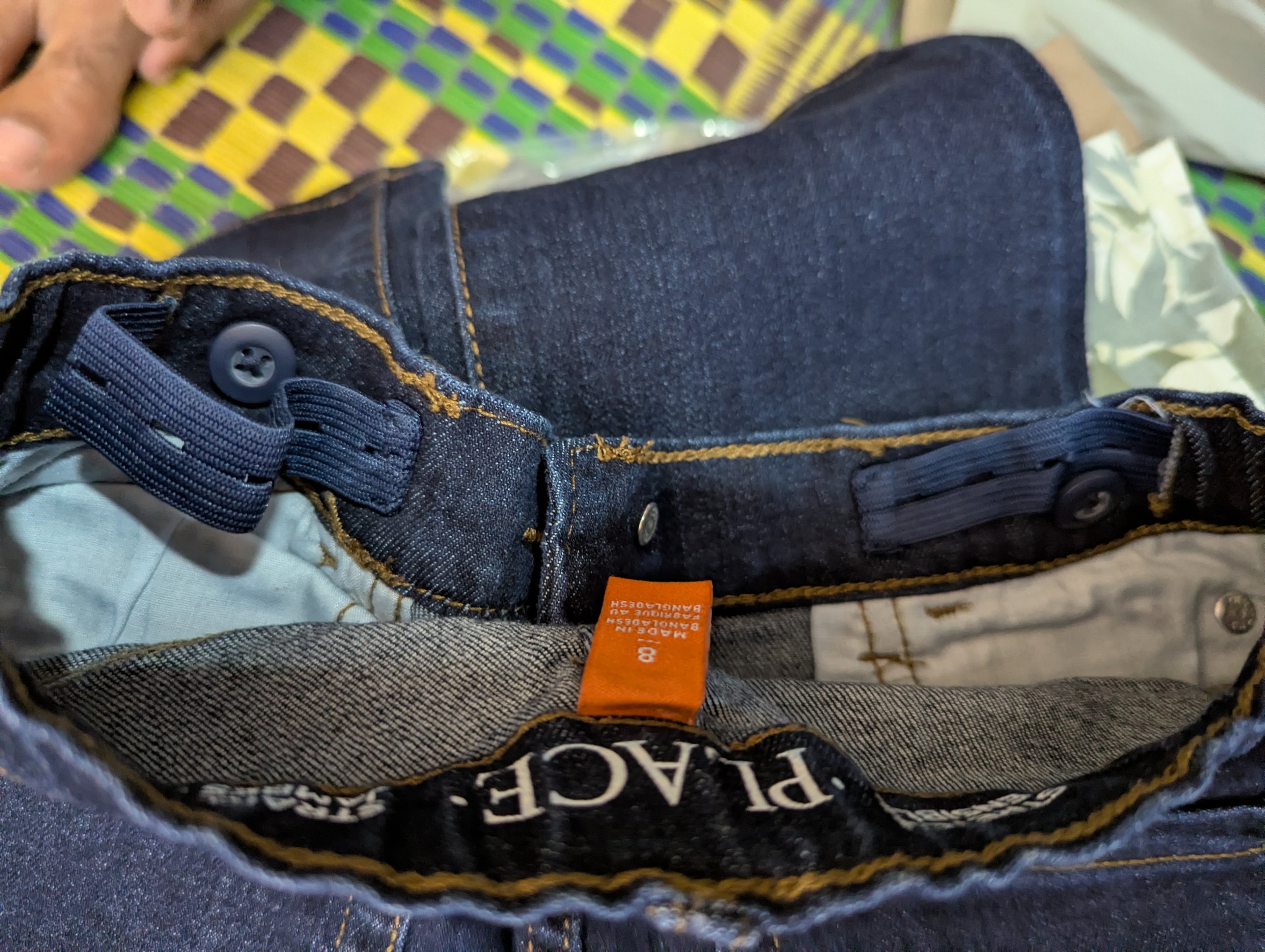 The Children's Place Boys Dark Wash Straight Leg Denim Jeans - Size 8 (Estimated Age 8 Years) AB2