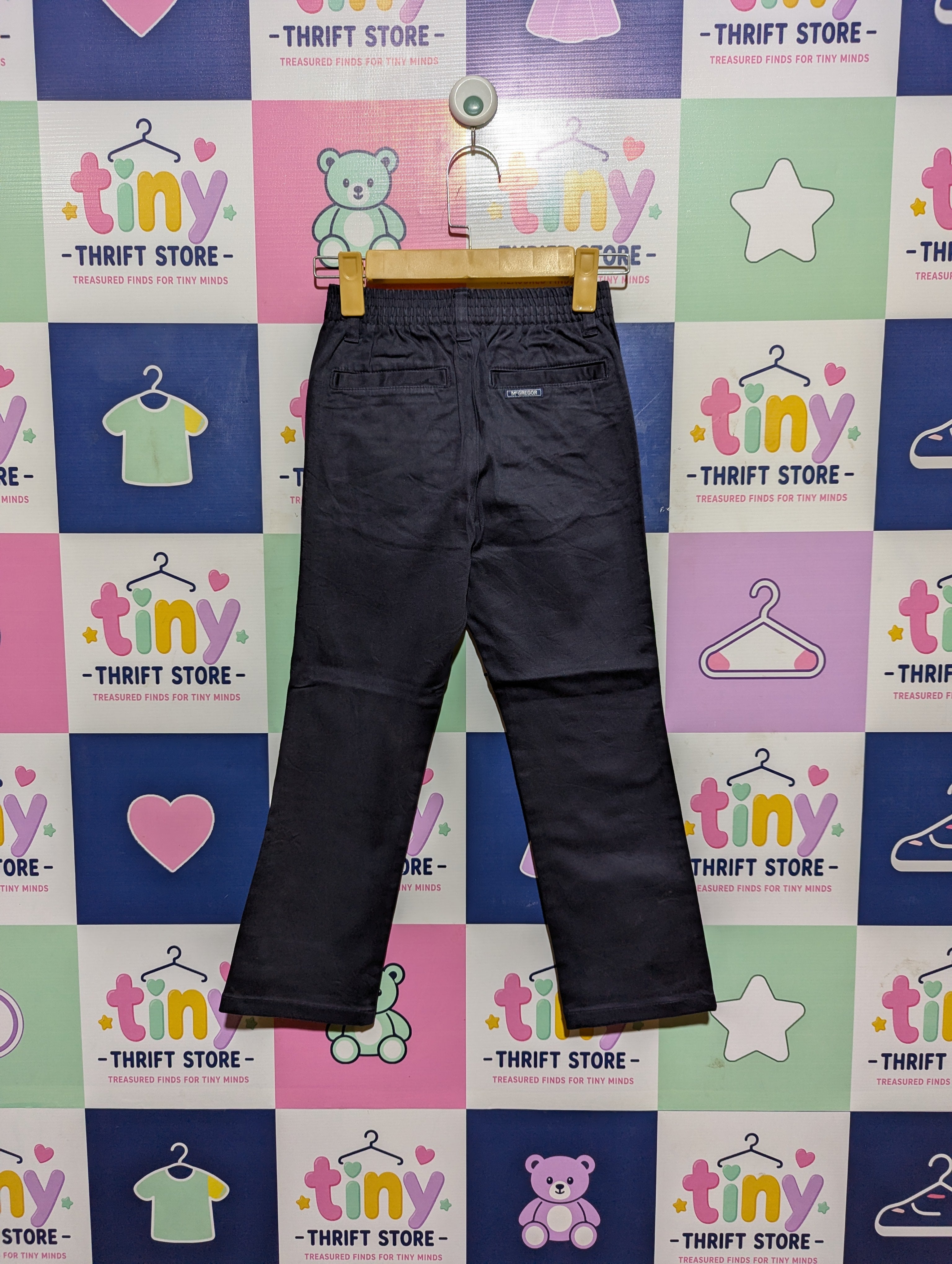 McGREGOR Boys Navy Blue Classic Casual Pants - Size 120, Estimated Age 6-7 Years AB2