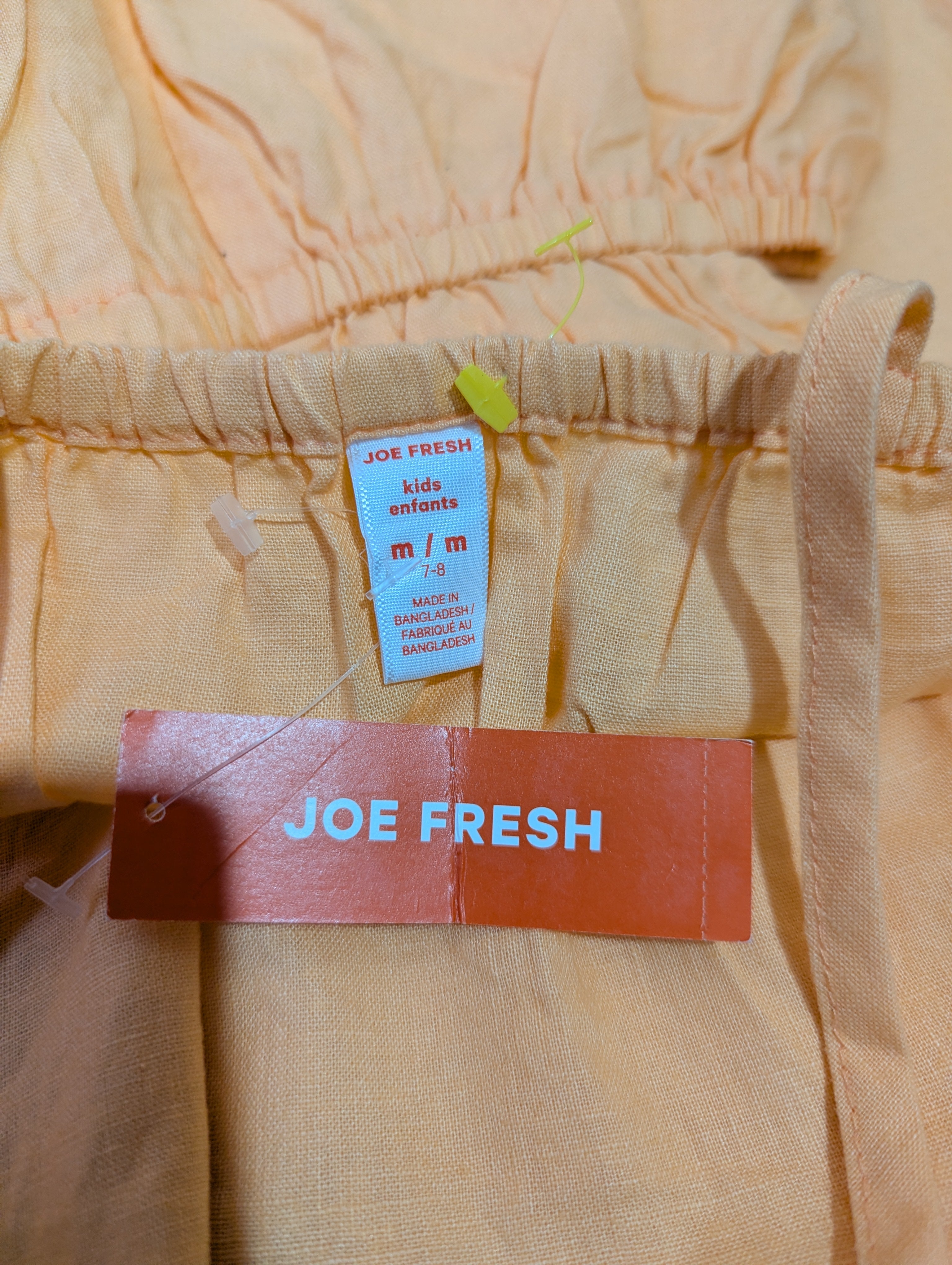 Joe Fresh Girls Peach Sleeveless Cut-Out Jumpsuit - Size M (Estimated Age 7-8 Years) AB2