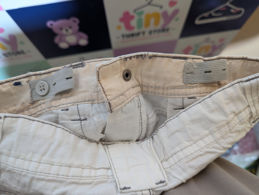 BEST WAY Boys Off-White "Africa Wild" Cargo Shorts - Size 8 Ans, Estimated Age 8 Years AB2