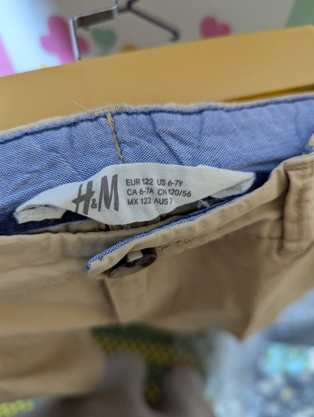 H&M Boys Beige Casual Chino Shorts - Size 6-7 Years, Estimated Age 6-7 Years AB2