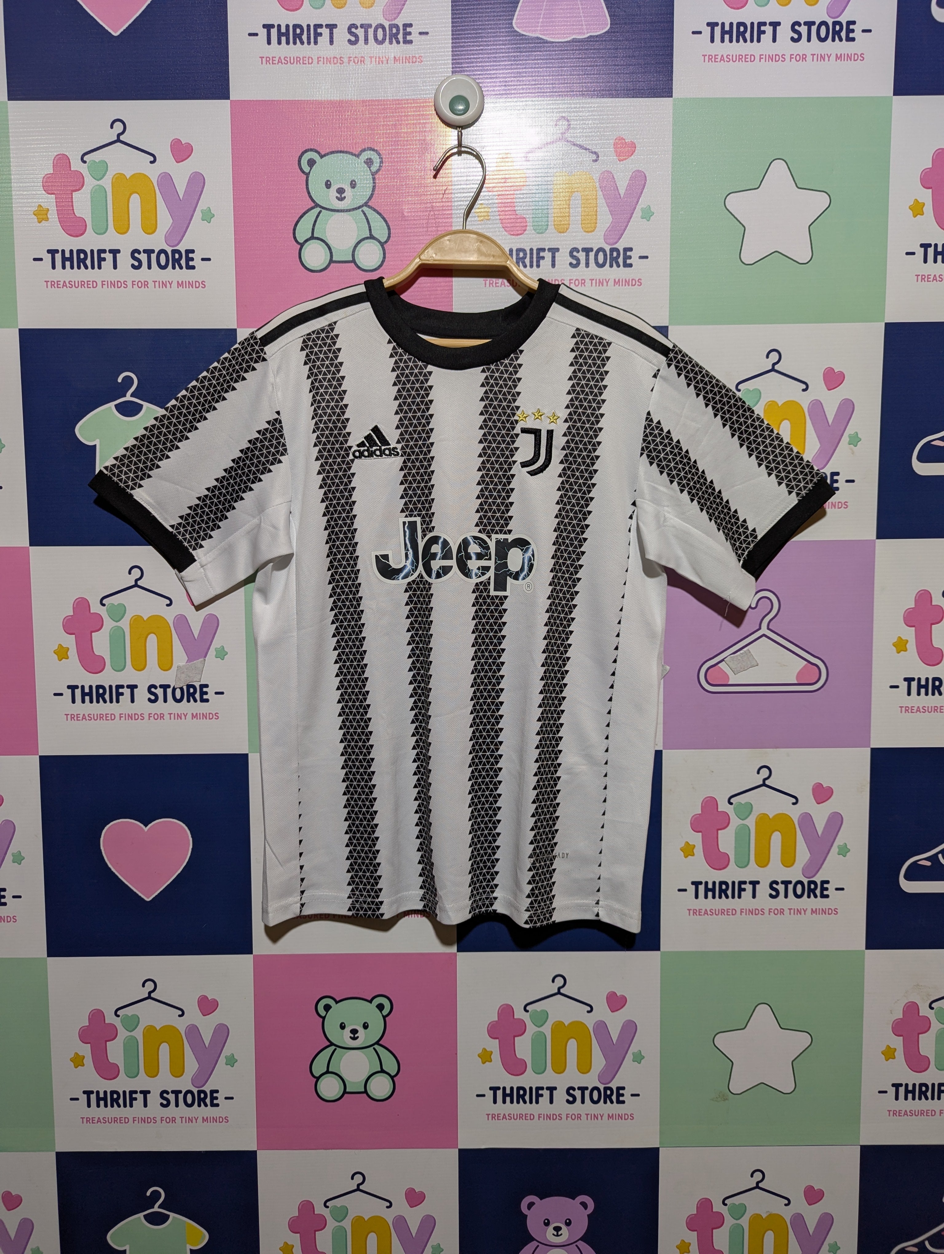 Adidas Juventus Boys "Pogba 10" Soccer Jersey - Size 28, Estimated Age 8 Years AB2