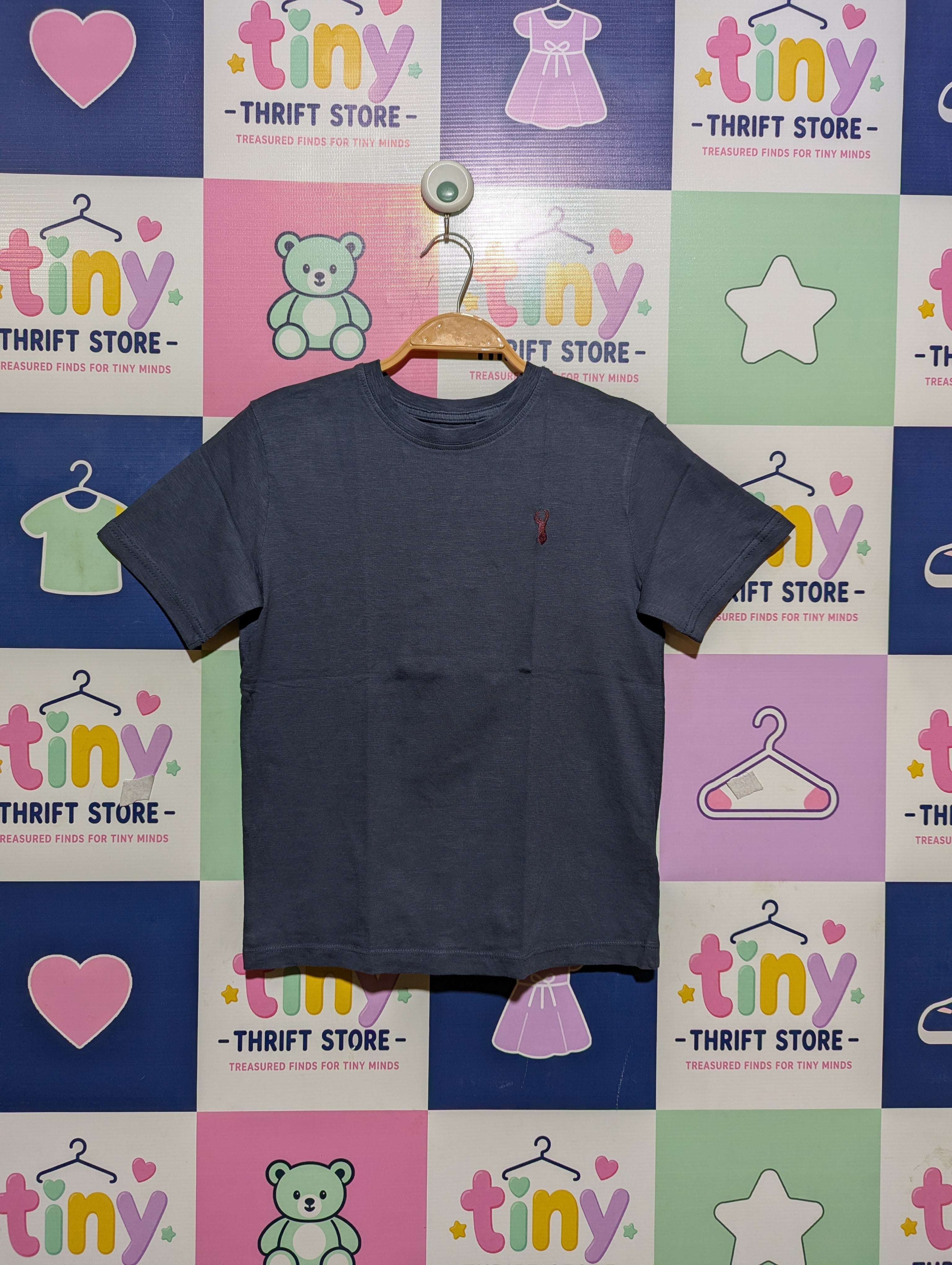 Next Boys Navy Blue Basic T-Shirt - Size 8 Years, Estimated Age 8 Years AB2