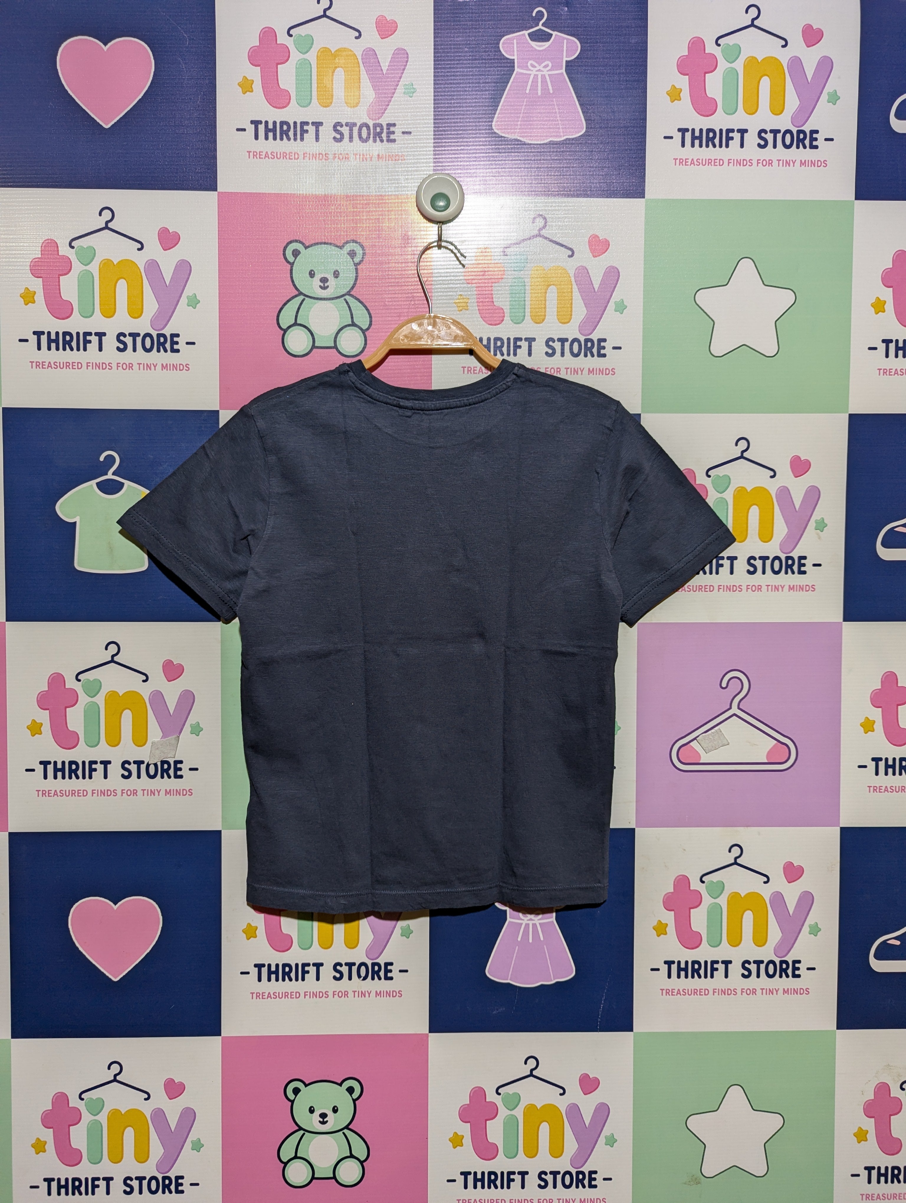 Next Boys Navy Blue Basic T-Shirt - Size 8 Years, Estimated Age 8 Years AB2