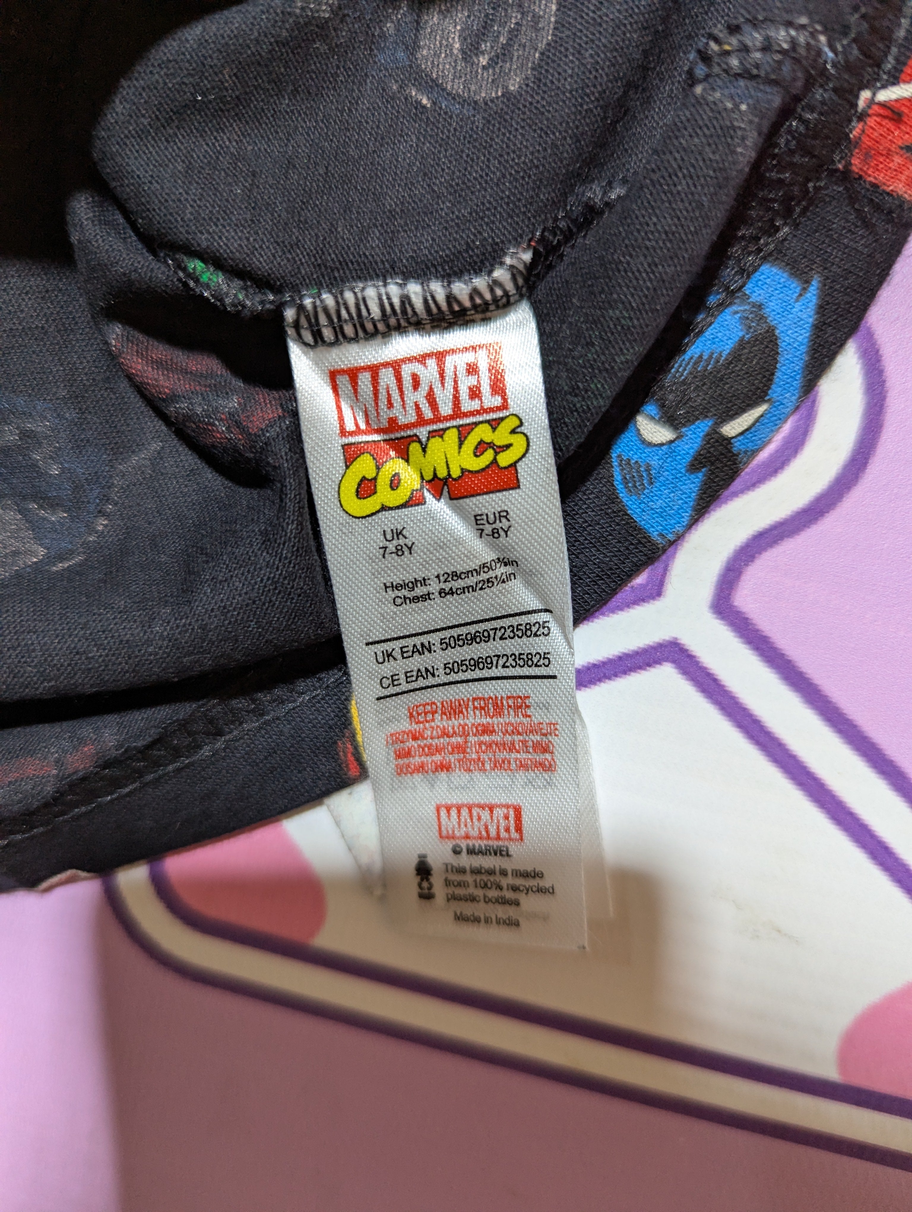 Marvel Comics Boys "Avengers" All-Over Print T-Shirt - Size 7-8 Years, Estimated Age 7-8 Years AB2
