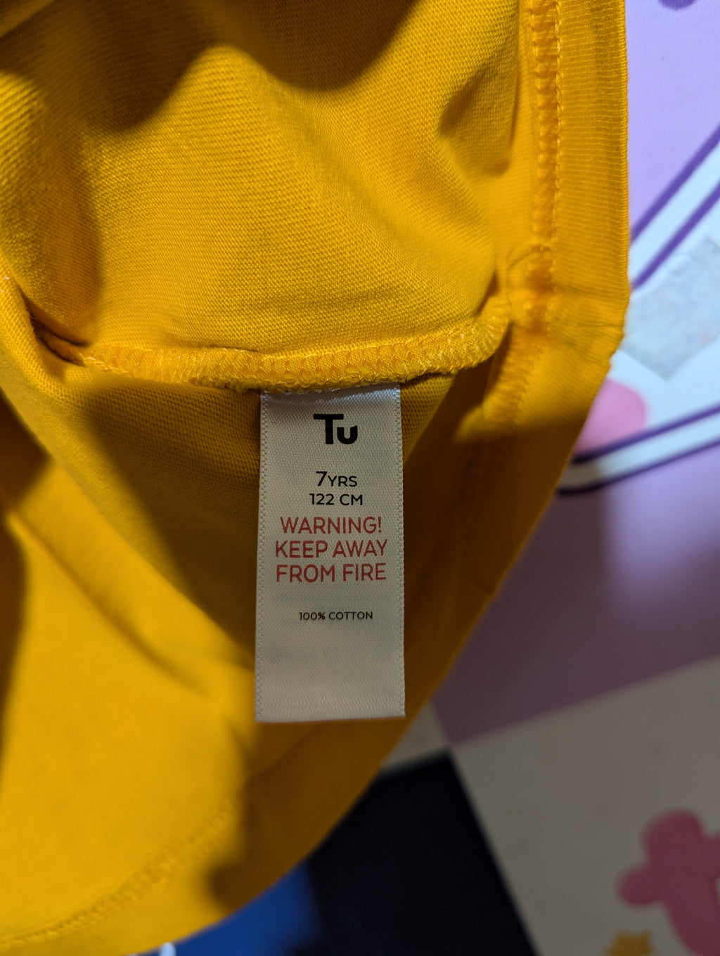 Tu Boys Mustard Yellow "Spooky Face" Graphic T-Shirt - Size 7 Years, Estimated Age 7 Years AB2
