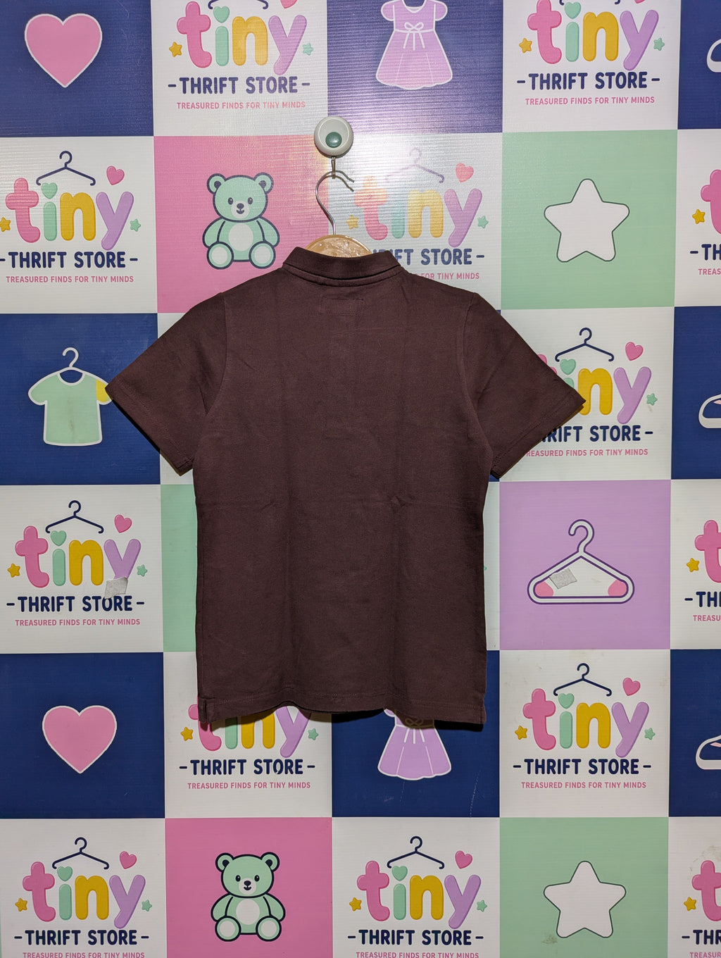 NEXT Boys Chocolate Brown Polo Shirt - Size 7 Years, Estimated Age 7 Years AB2