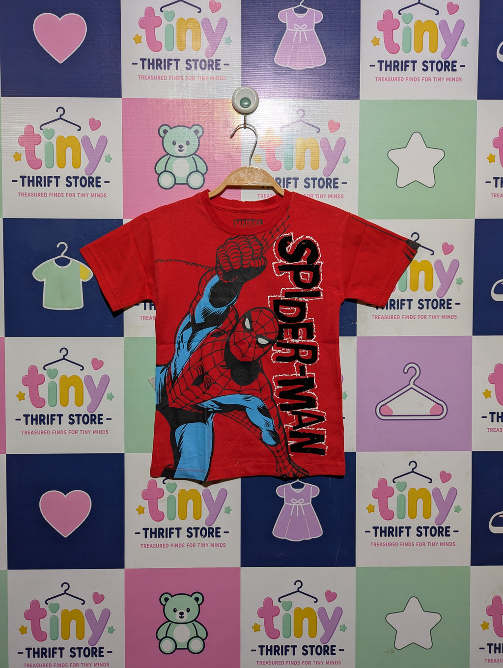 Nutmeg Boys Red "Marvel Spider-Man" Graphic Tee - Size 6-7 Years Estimated Age 6-7 Years AB2