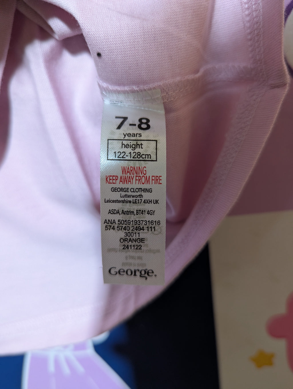 George Boys Light Purple "Totally Rexcellent Vibes" Graphic Tee - Size 7-8 Years Estimated Age 7-8 Years AB2