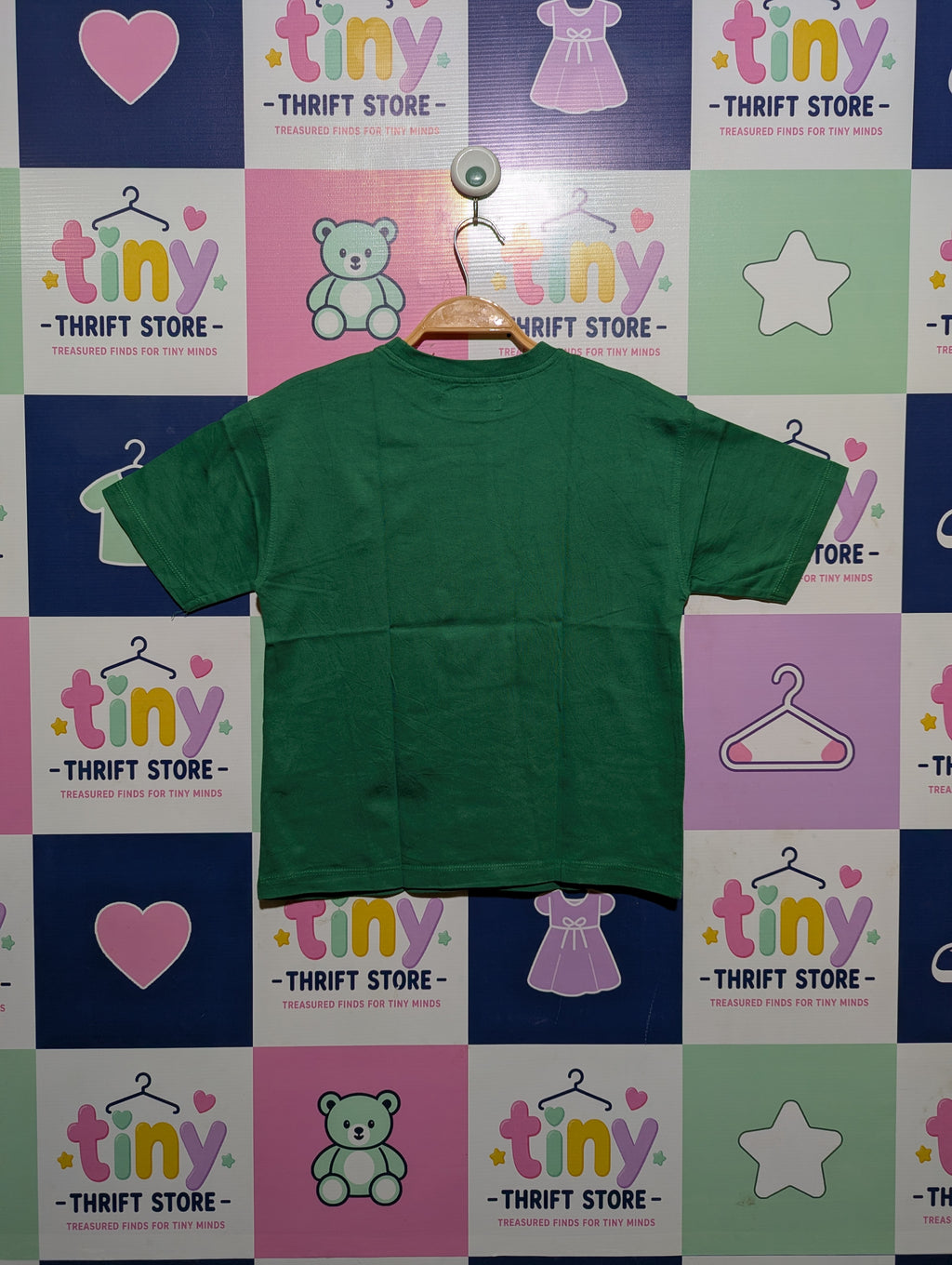 Zara Boys Green "Paris" Graphic Tee - Size 7 Estimated Age 7 Years AB2