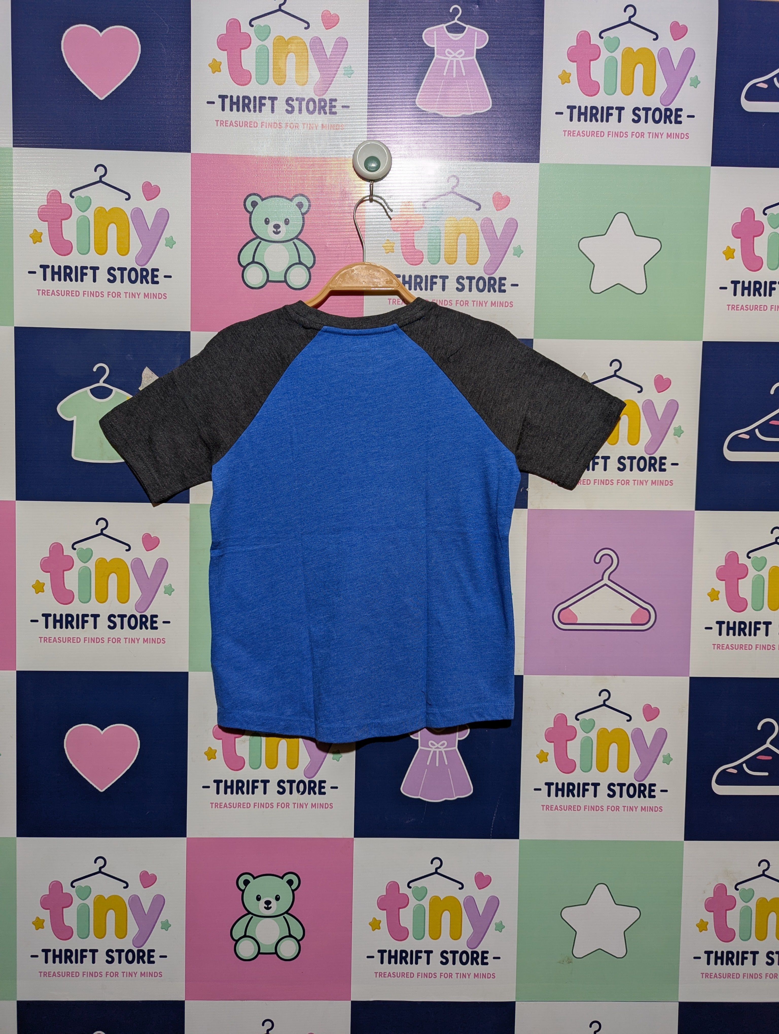 Old Navy Boys Blue & Grey "Pikachu" Graphic Tee - Size S (6-7) Estimated Age 6-7 Years AB2