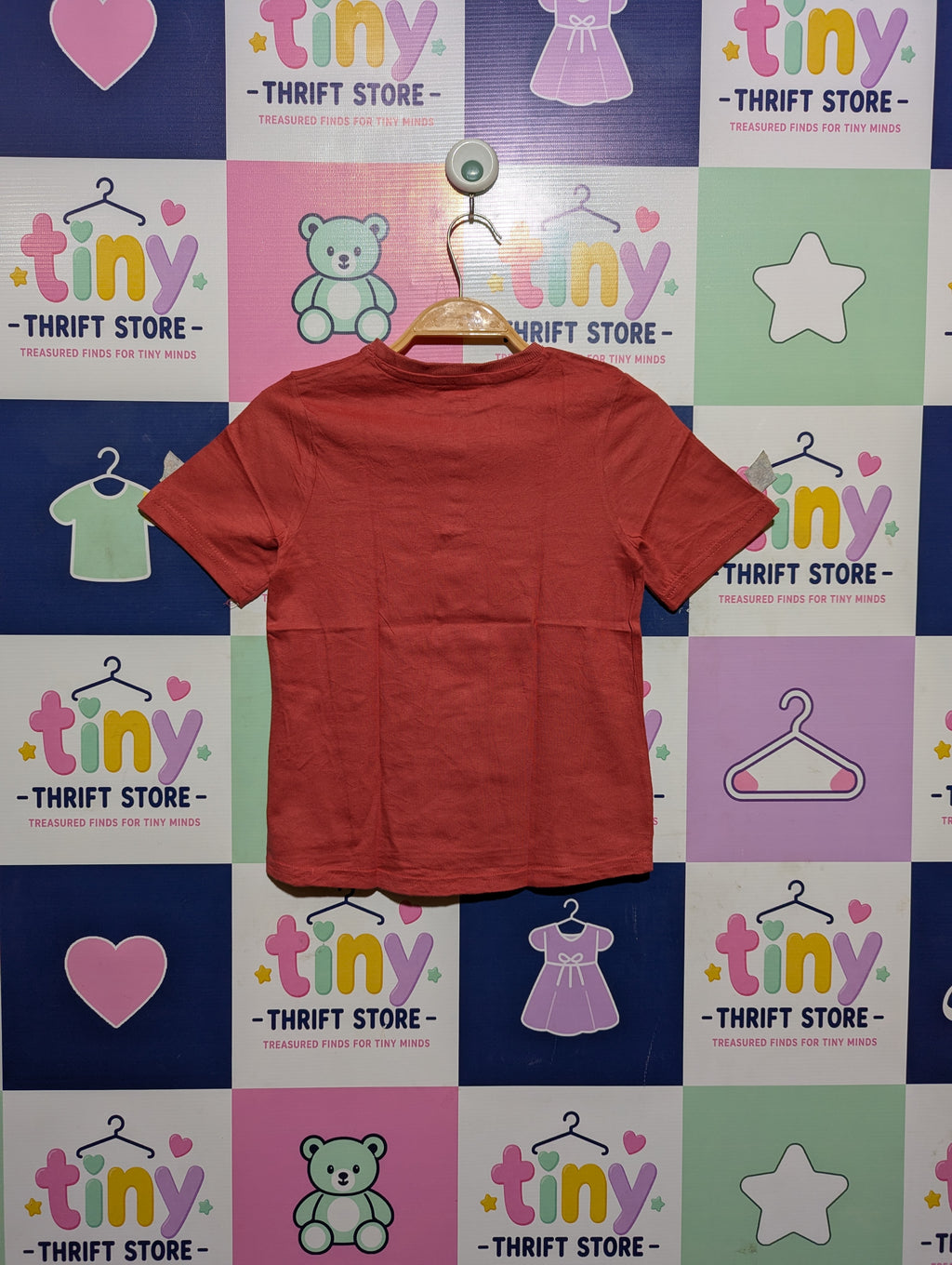 Kiabi Boys Burnt Orange Henley Tee - Size 8A Estimated Age 8 Years AB2