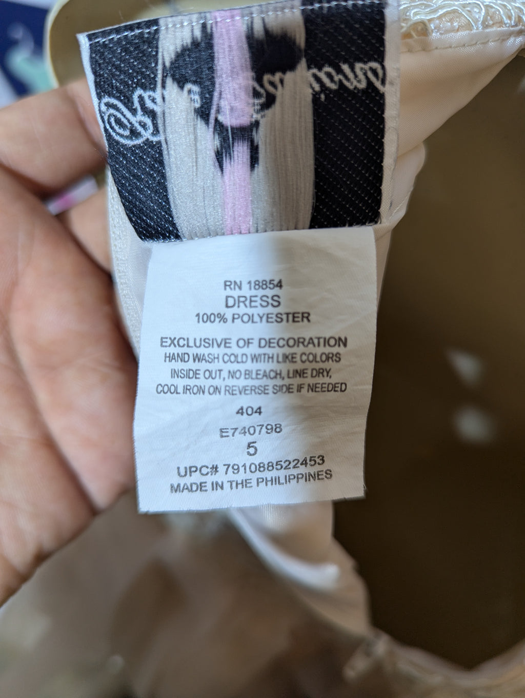 Rare Editions Girls Elegant Champagne Floral Occasion Dress - Size 5 Estimated Age 5 Years AB2