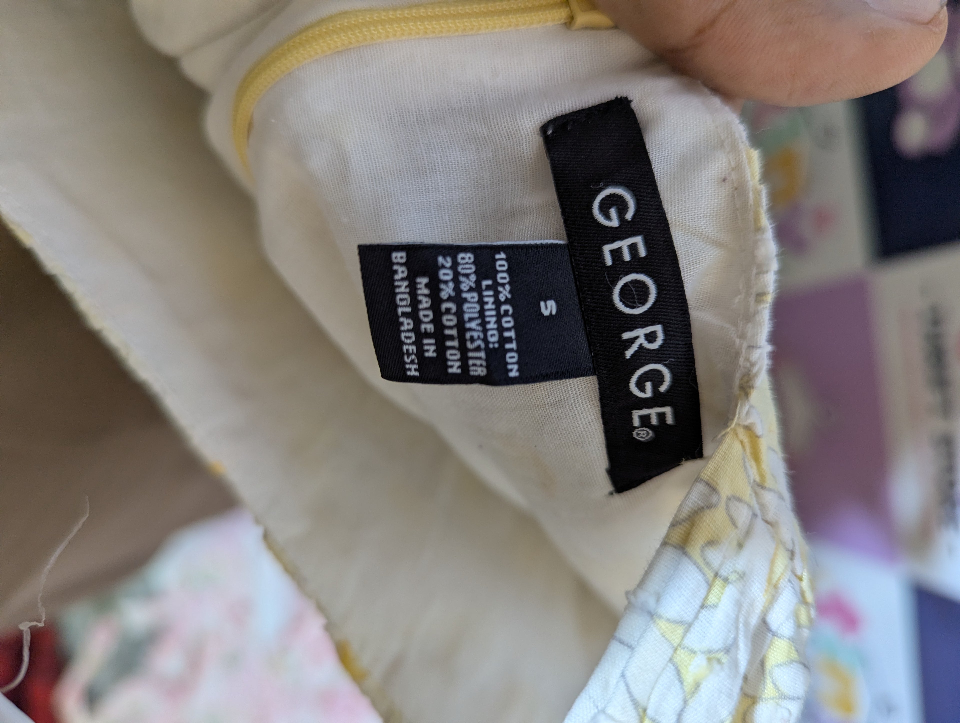 George Girls Yellow & White Daisy Print Sundress - Size S Estimated Age 5-6 Years AB2