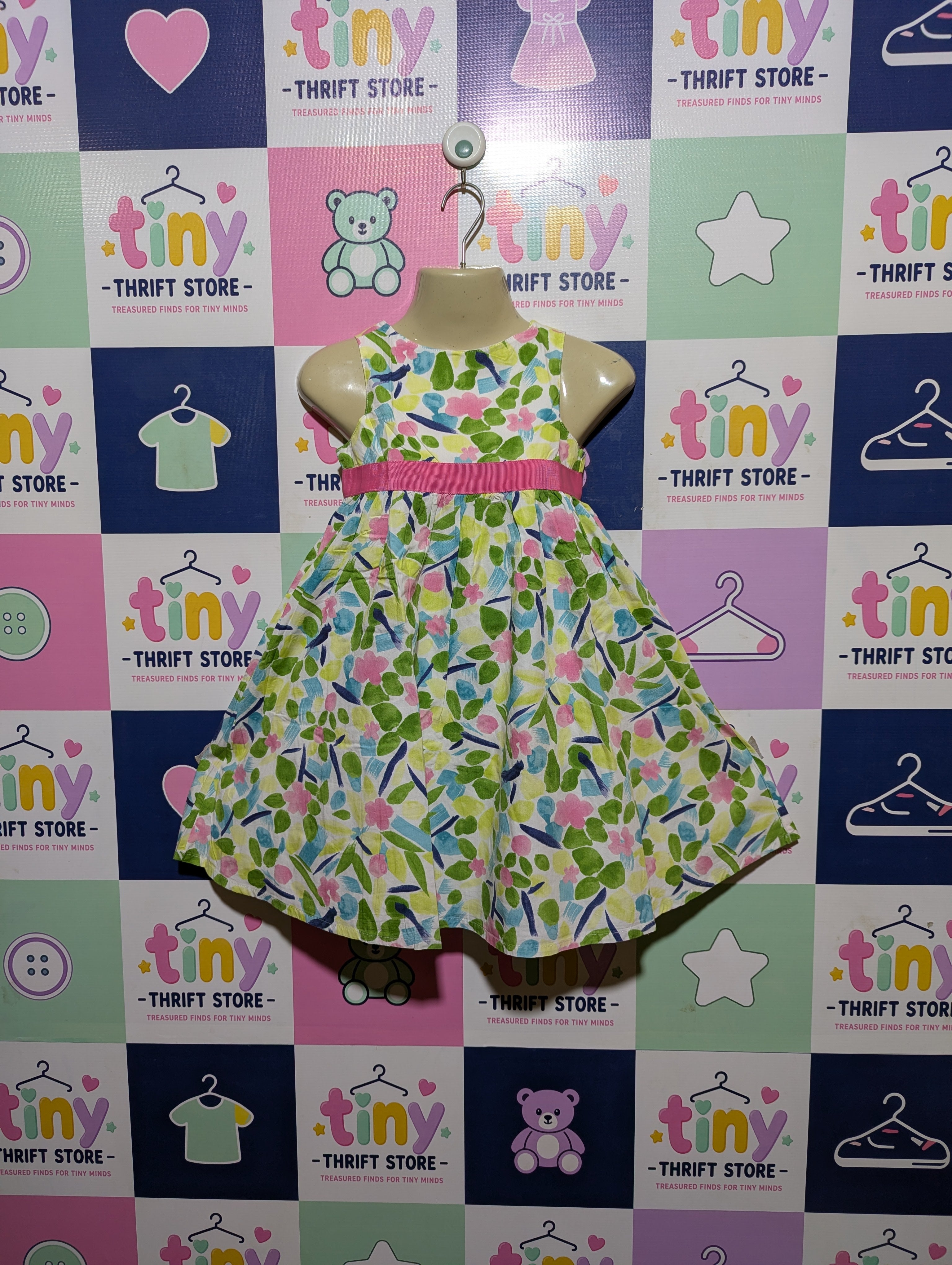 Gymboree Girls Multi-Color Floral Print Sundress - Size 5 Estimated Age 5 Years AB2