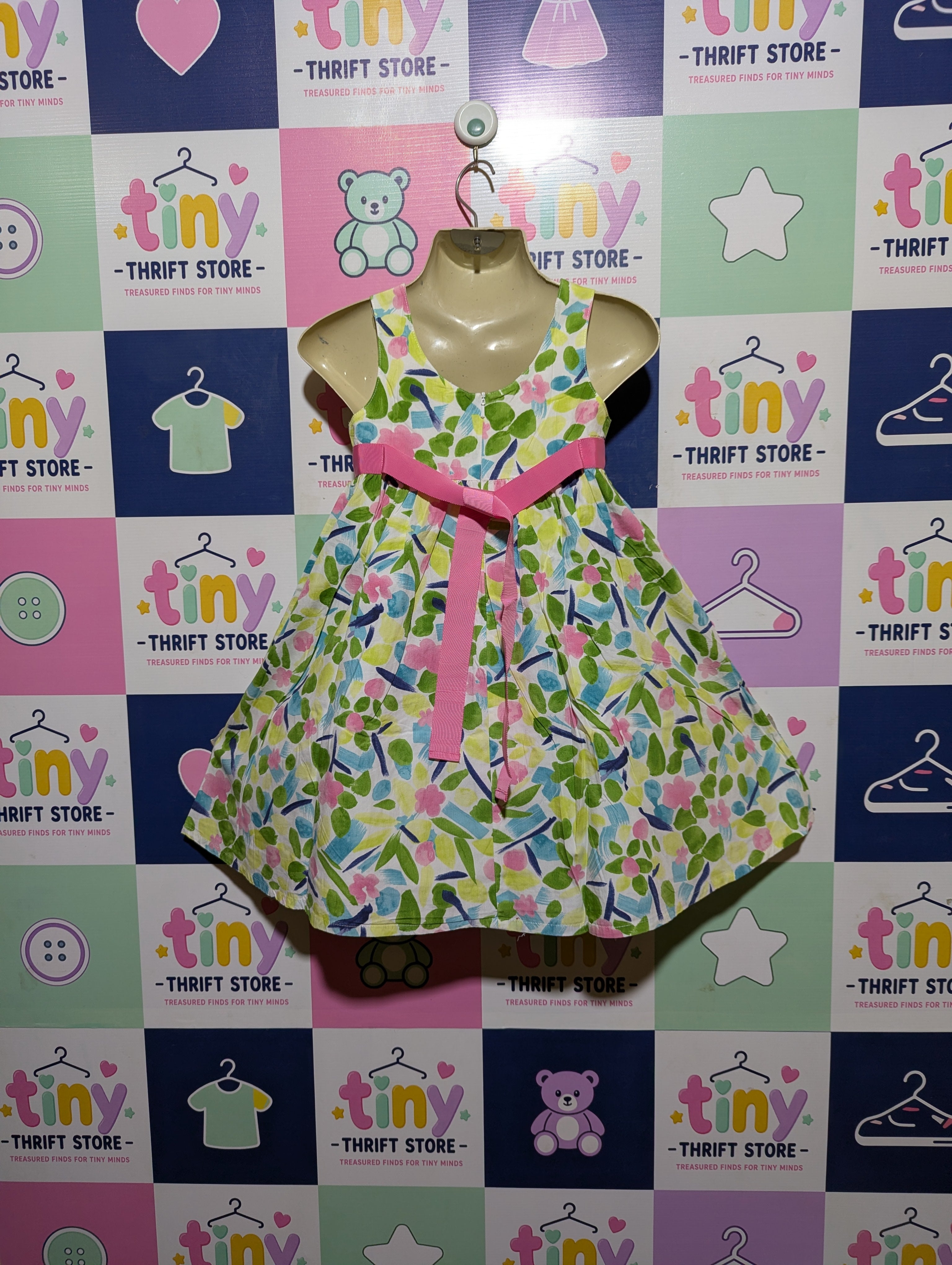 Gymboree Girls Multi-Color Floral Print Sundress - Size 5 Estimated Age 5 Years AB2
