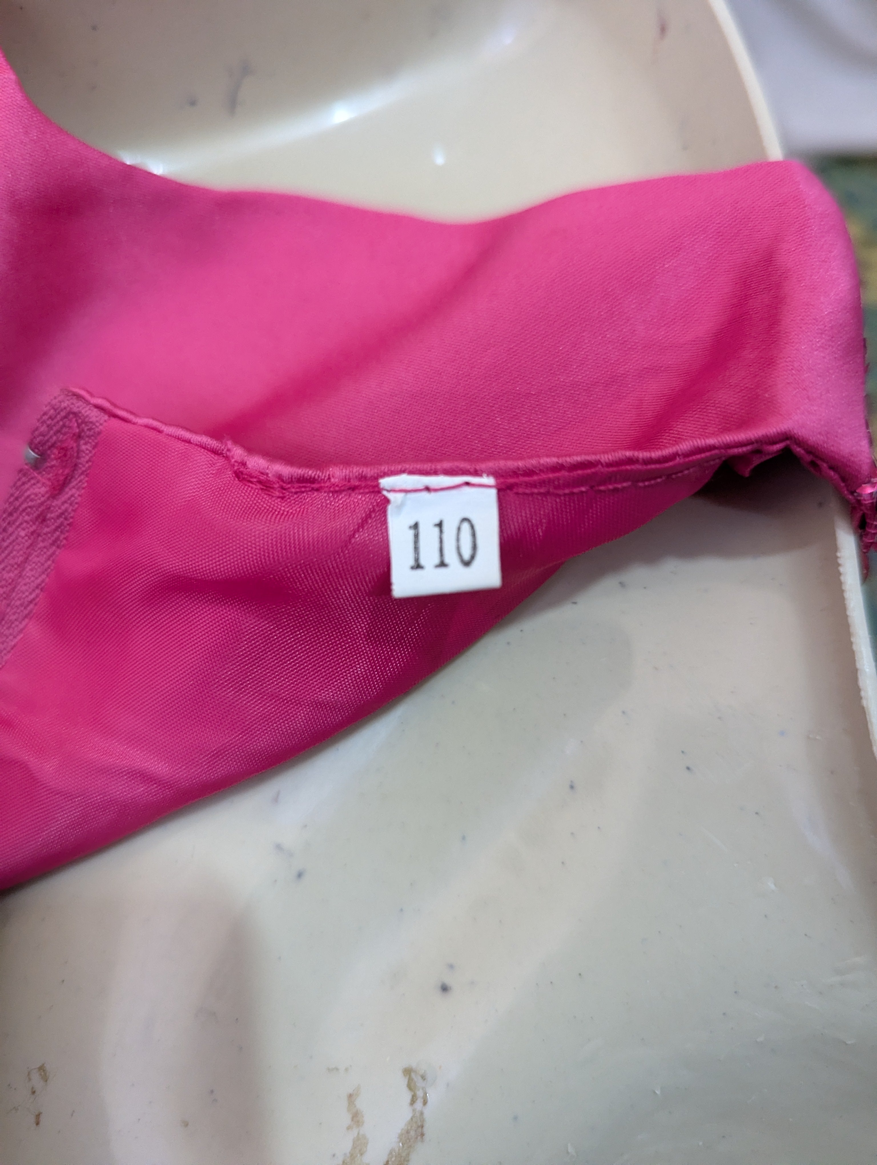 Girls Hot Pink Sequin Bodice Tulle Party Dress - Size 110 (Estimated Age 4-5 Years) AB2