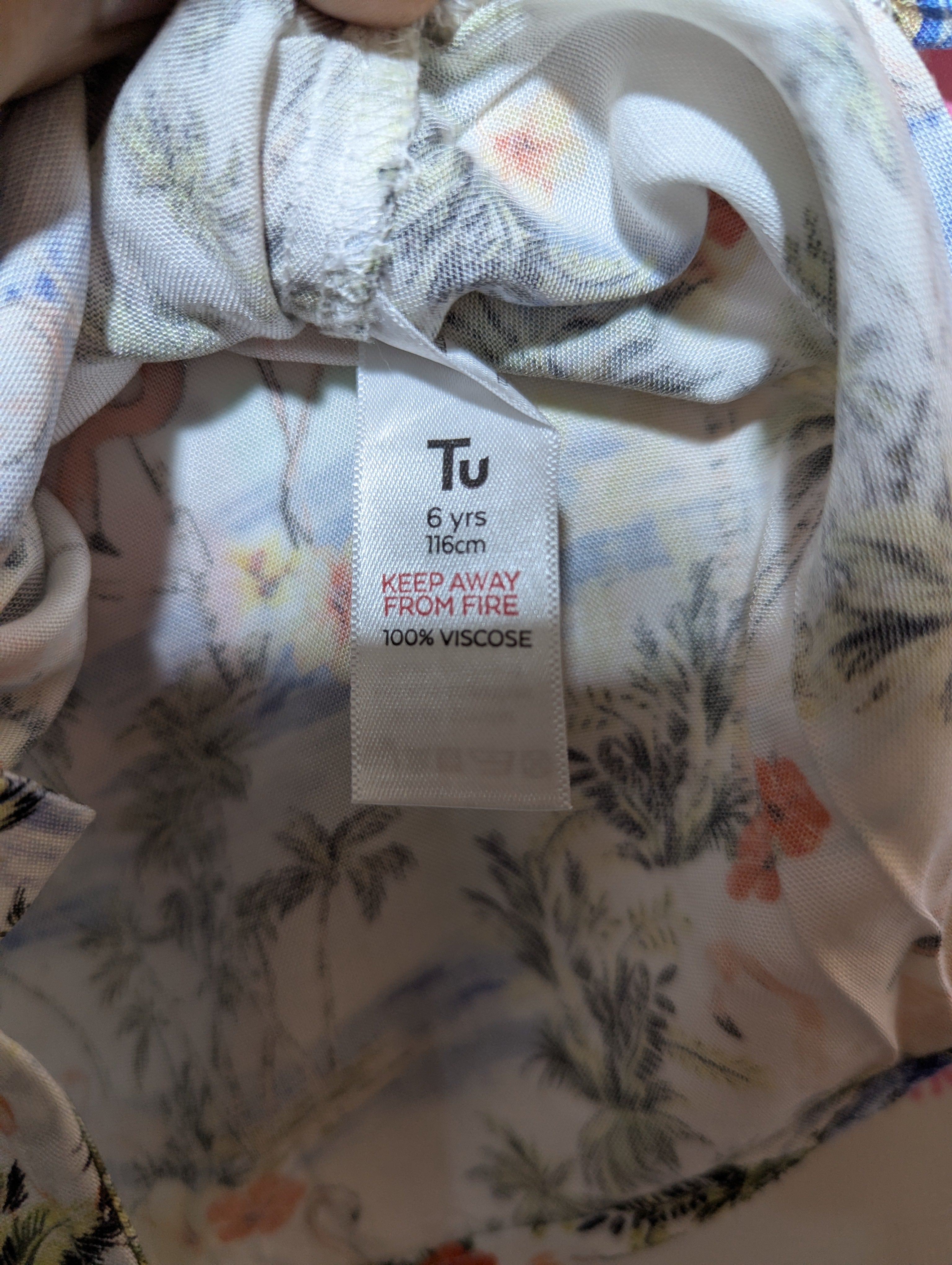 Tu Girls Tropical Flamingo Print Tie-Front Top - Size 6 Years (Estimated Age 6 Years) AB2