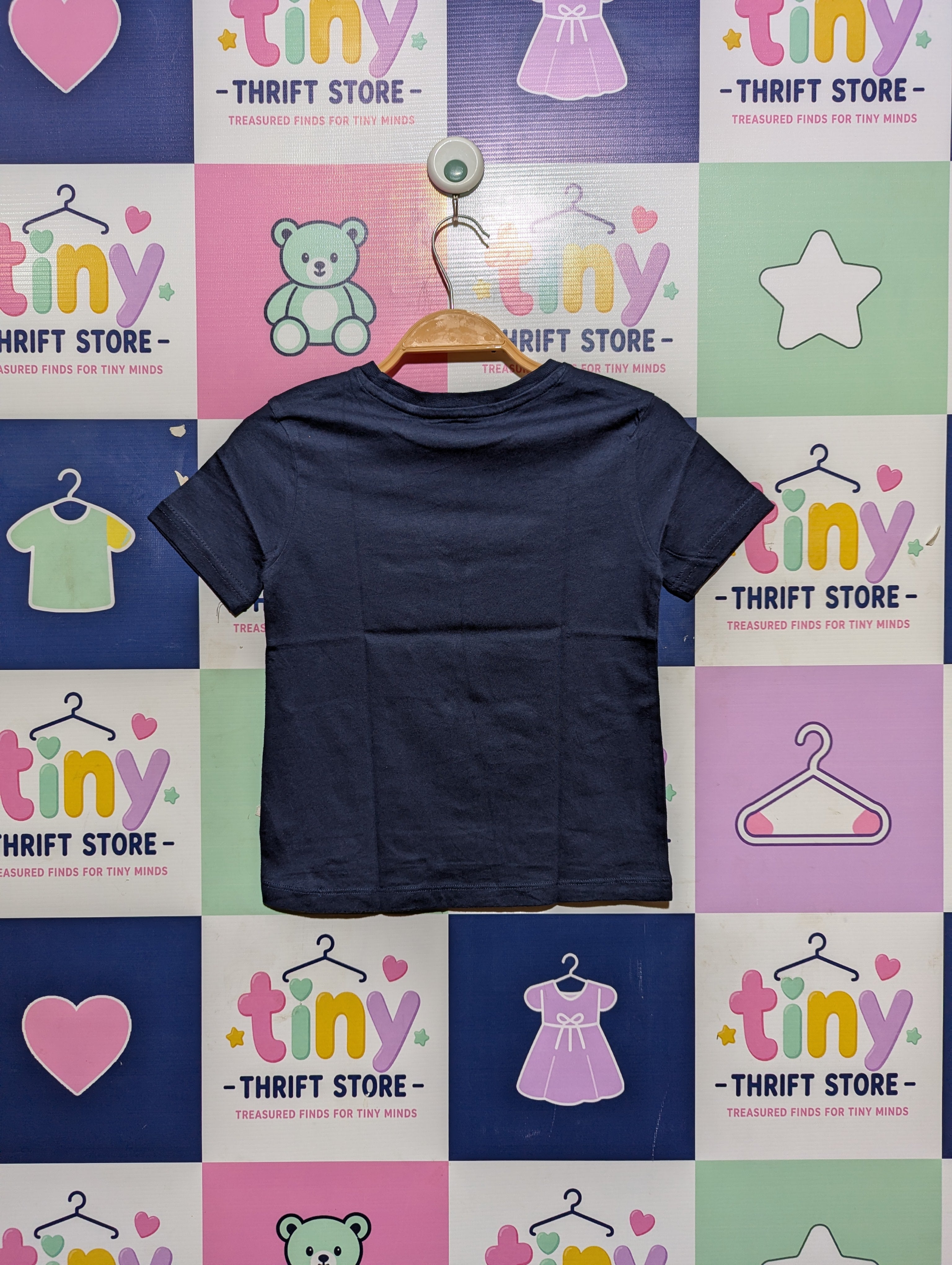 Anko Kids Boys Navy "Happy Mind" Graphic Tee - Size 5 (Estimated Age 5 Years) AB2