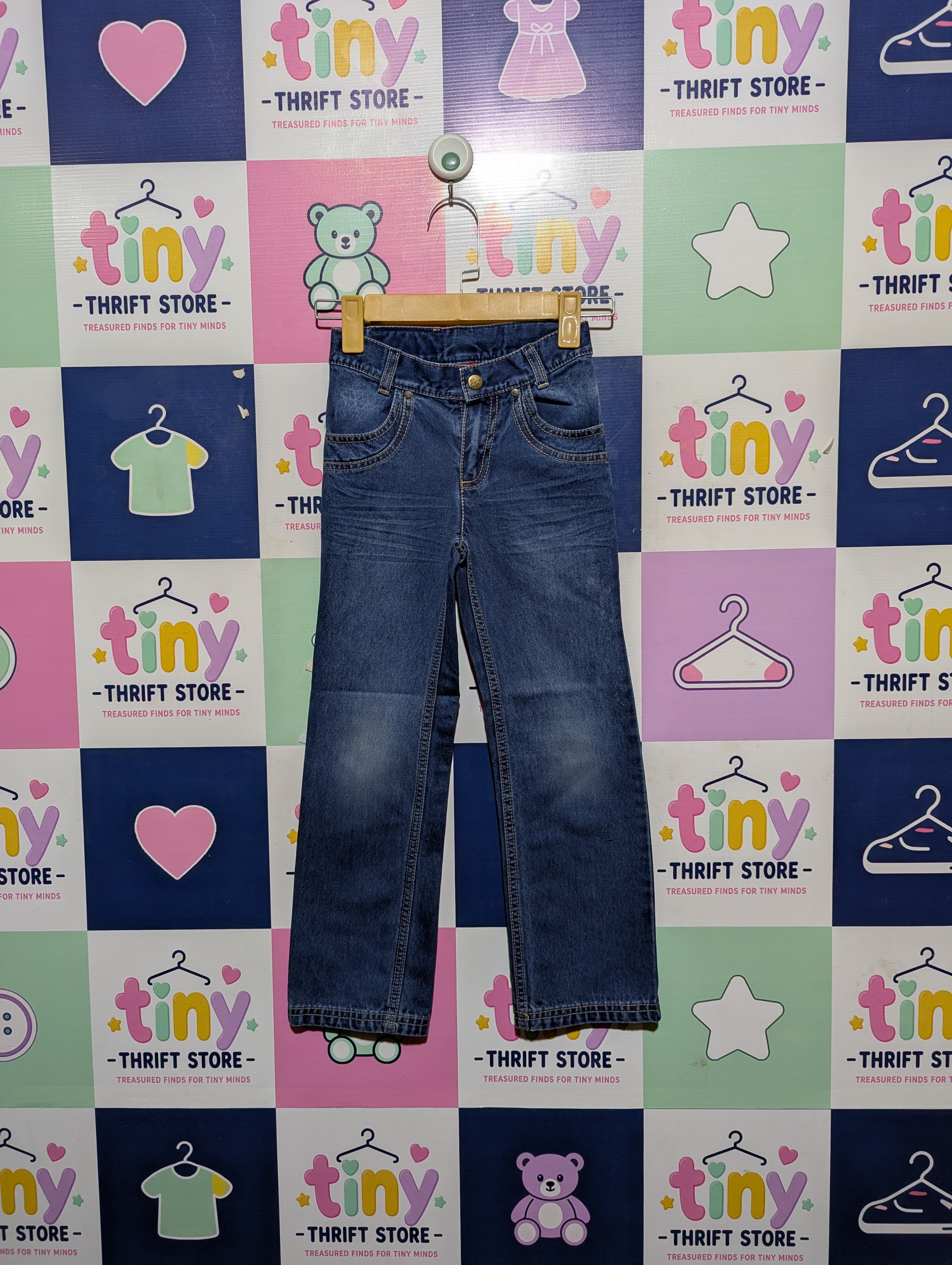 Sigikid Girls Dark Blue Classic Denim Jeans - Size 116 Estimated Age 5-6 Years AB2
